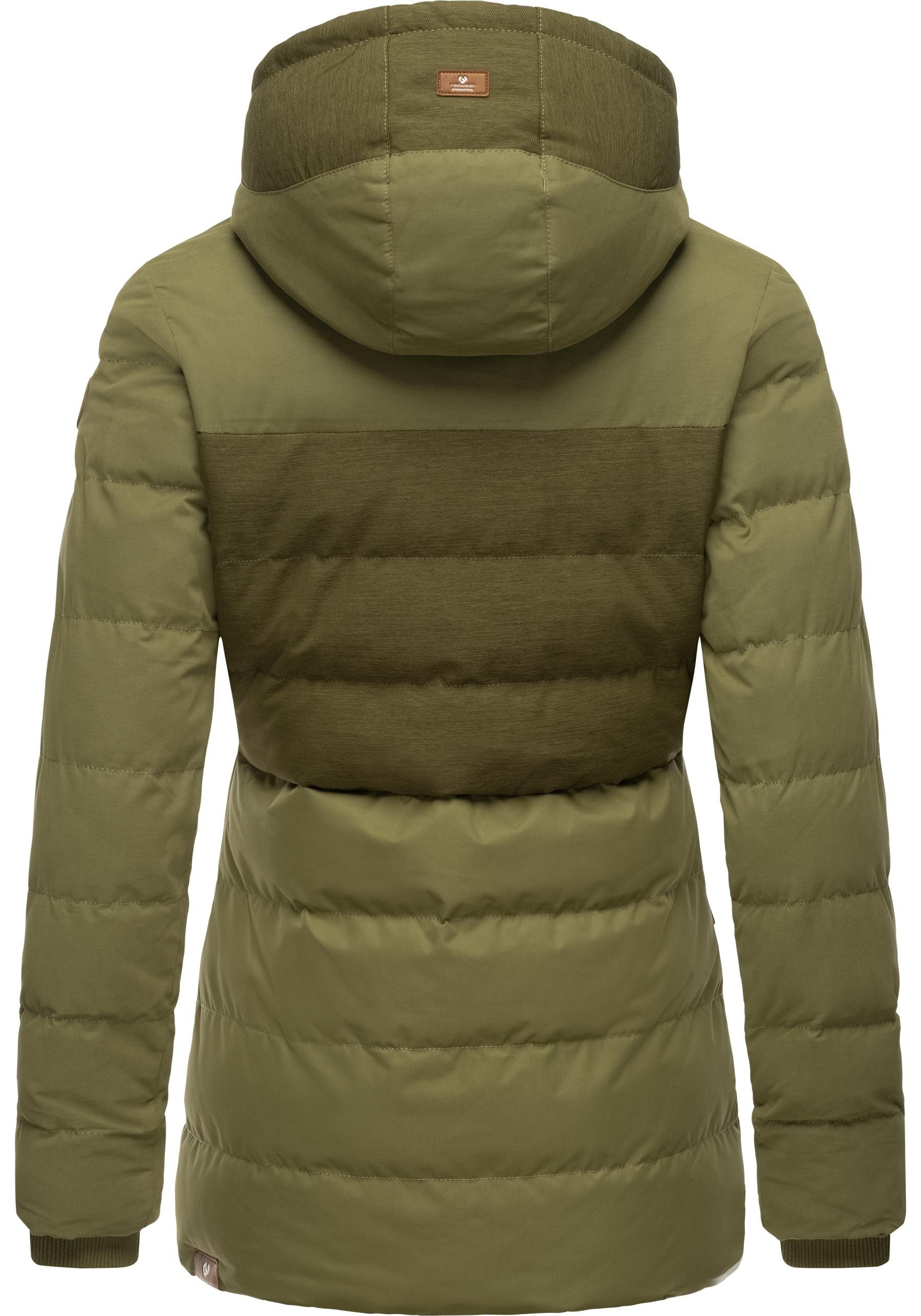 Ragwear Winterjacke »Quantic«, mit Kapuze, stylische Steppjacke mit Teddyfell-Kapuze