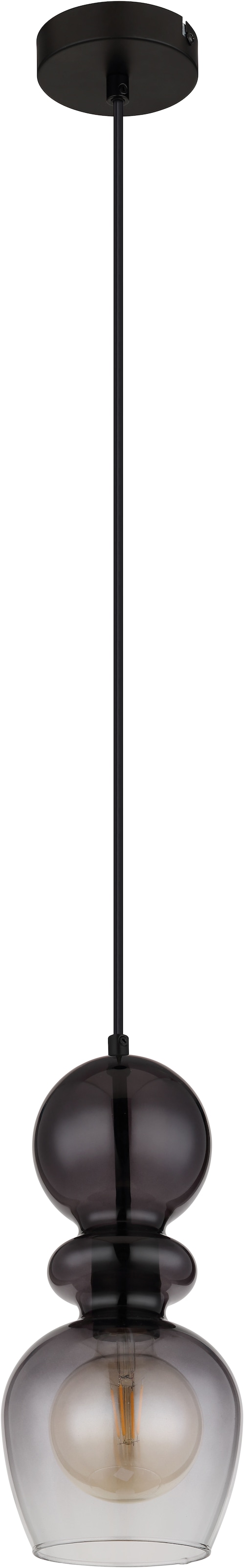 GLOBO LIGHTING Hängeleuchte »CLARITY«, Leuchtmittel E27 | ohne Leuchtmittel, Hängeleuchte/Pendelleuchte/Wohnzimmer/rund/bauchiges Glas