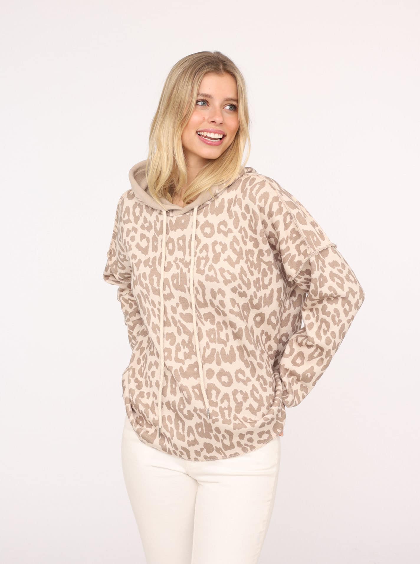 Zwillingsherz Hoodie ""Leo"", Langarm, Animal-Muster, Kapuze, Kordelzug, mo günstig online kaufen