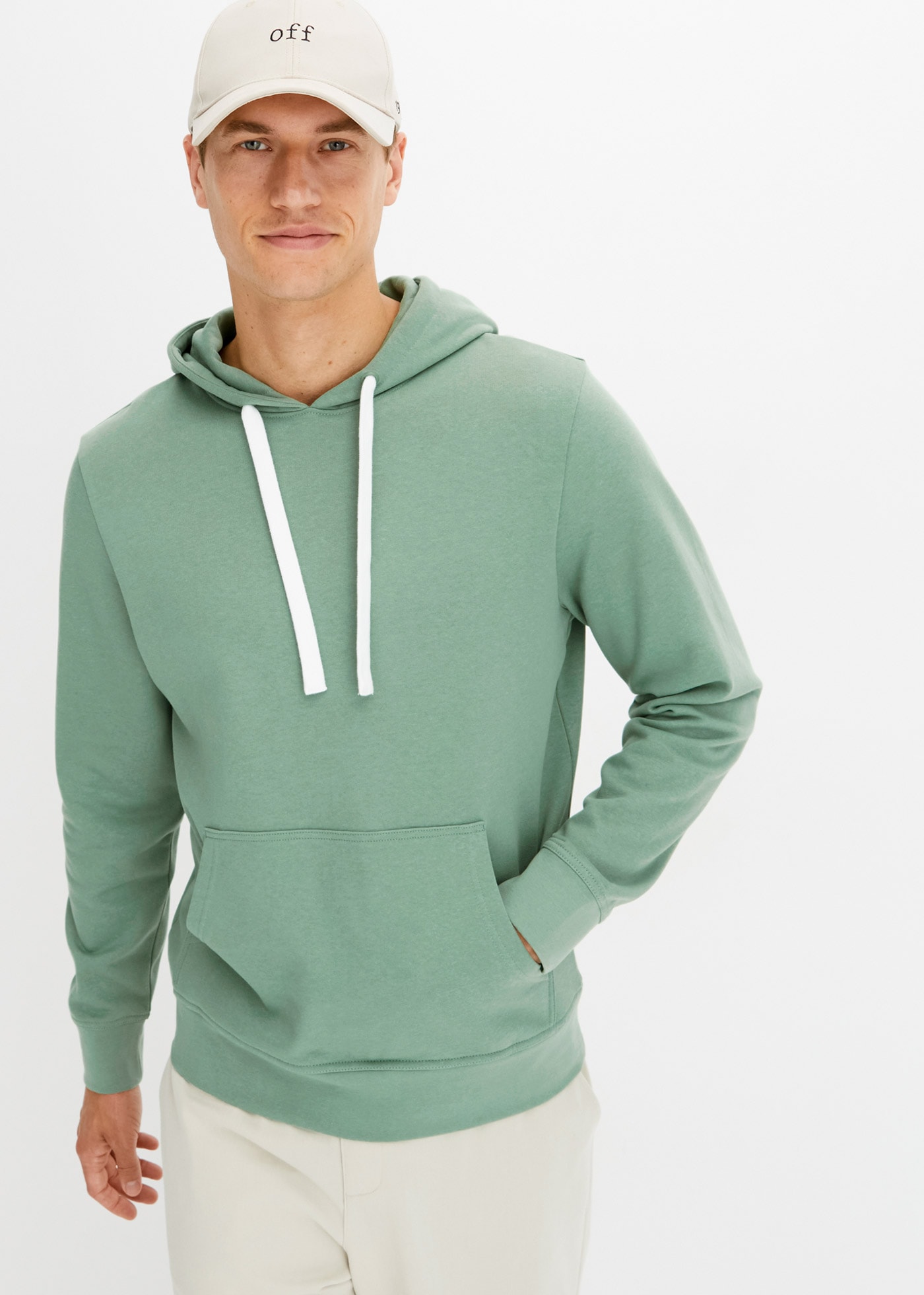bonprix "Hoodie aus reiner Baumwolle", mit weich angerauter Innenseite, hüftbedeckend, Regular Fit