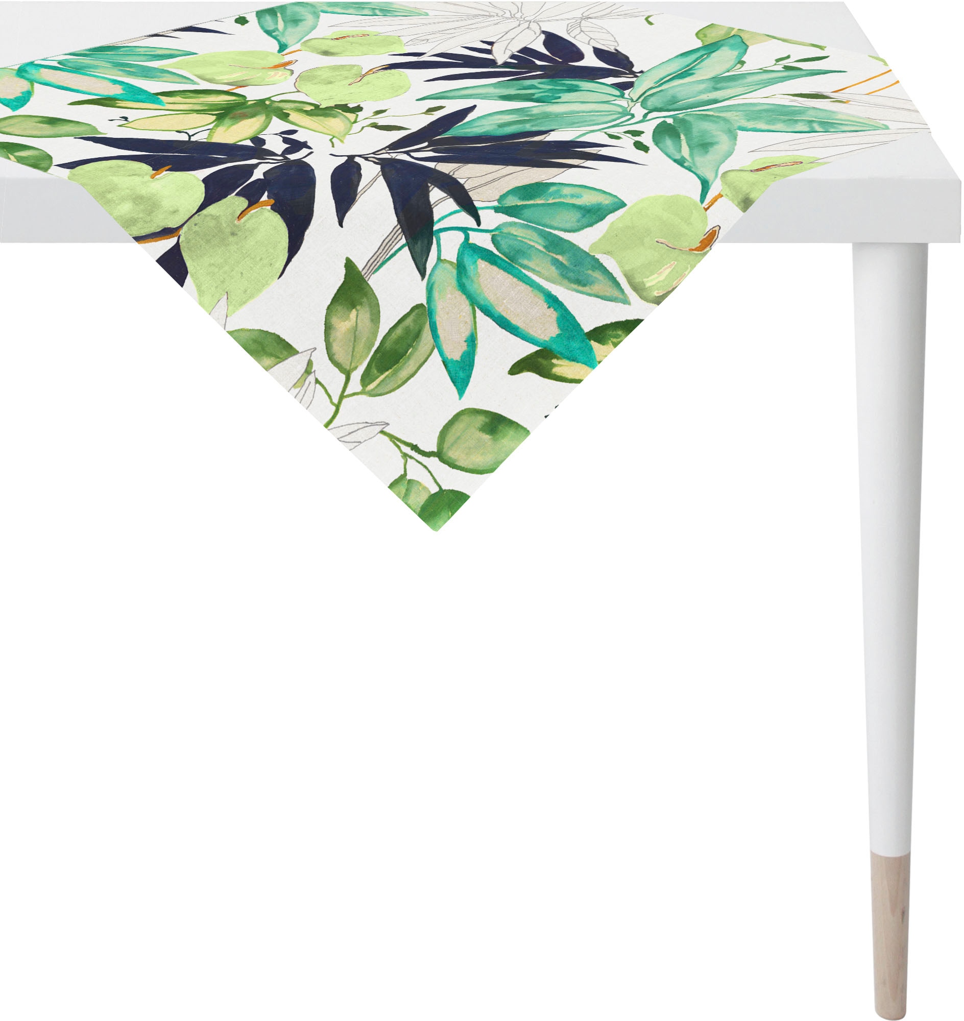 Mitteldecke APELT, B:100cm L:100cm, grün, Baumwolle, Tischdecken, "Letizia, LOFT STYLE, Sommerdeko, Sommer", Digitaldruck