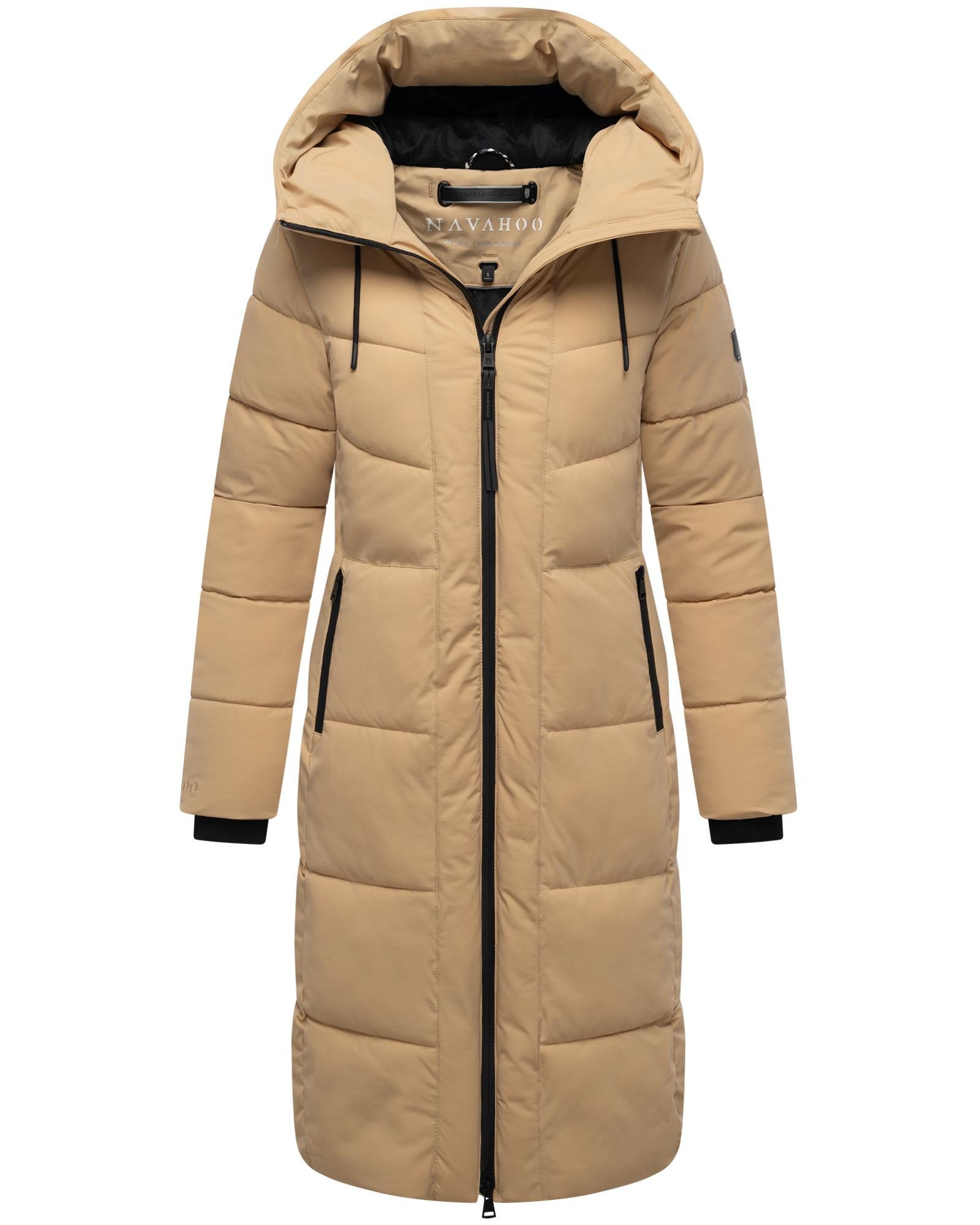 Navahoo Steppmantel »Schokokuss XIV«, Warmer Damen gesteppter Wintermantel mit Kapuze
