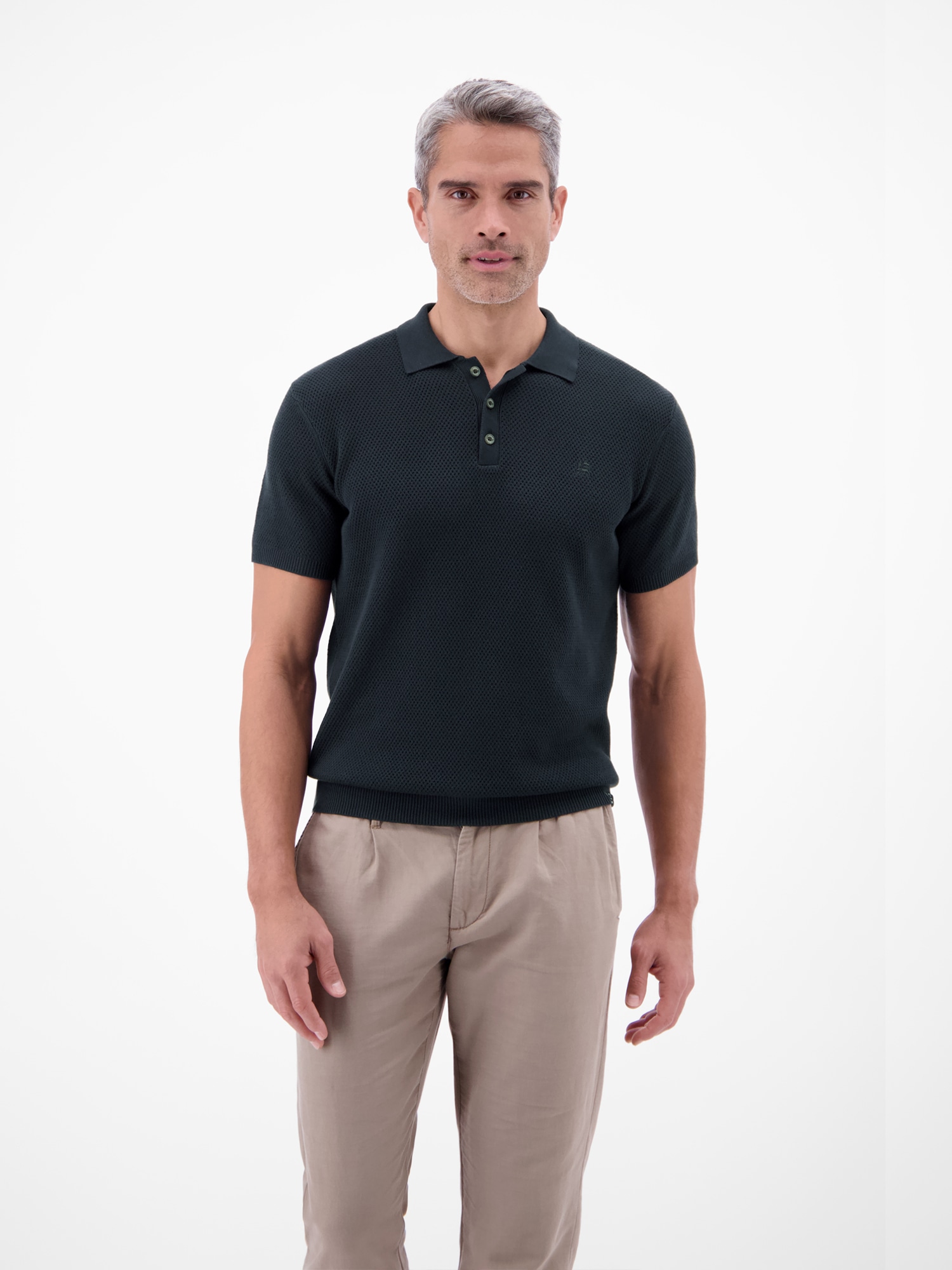 LERROS Poloshirt "Unifarbenes Poloshirt in Strukturqualität" günstig online kaufen