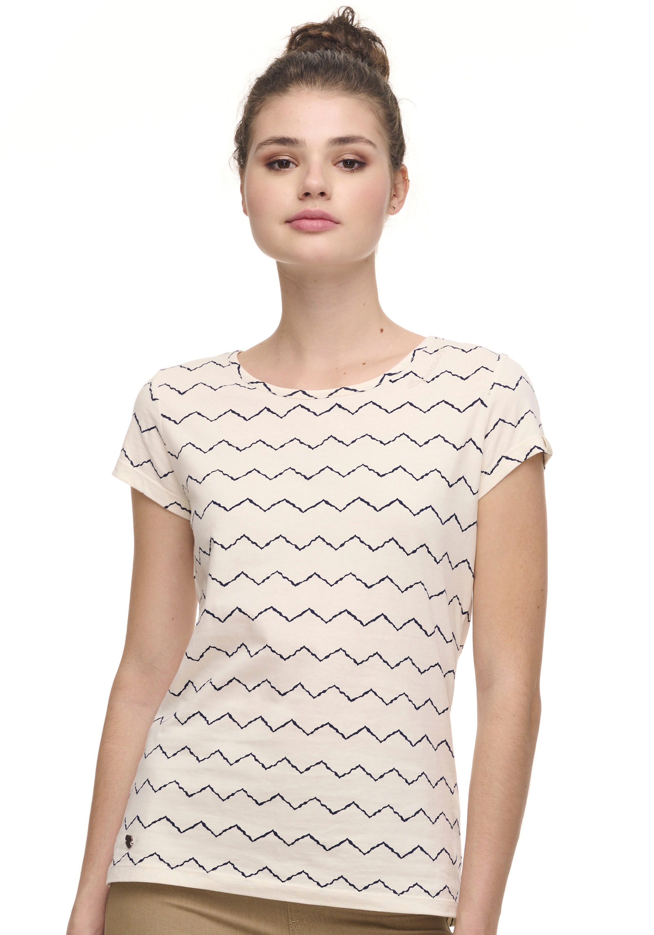 Ragwear T-Shirt »MINT ZIG ZAG«, im Zig Zag Allover-Print-Design für kaufen  | BAUR