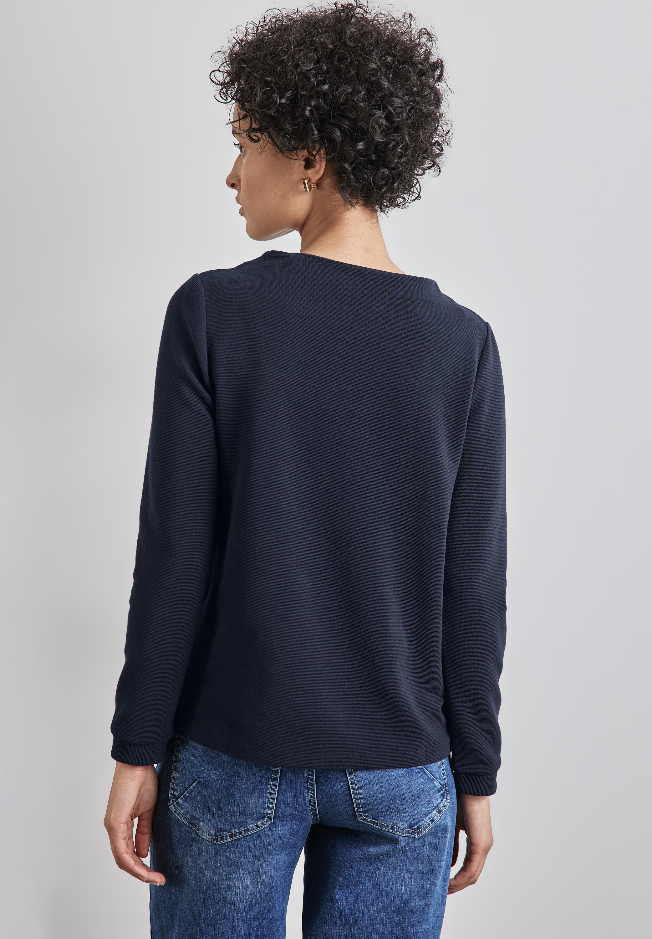 STREET ONE Langarmshirt, mit feinem Streifenmuster