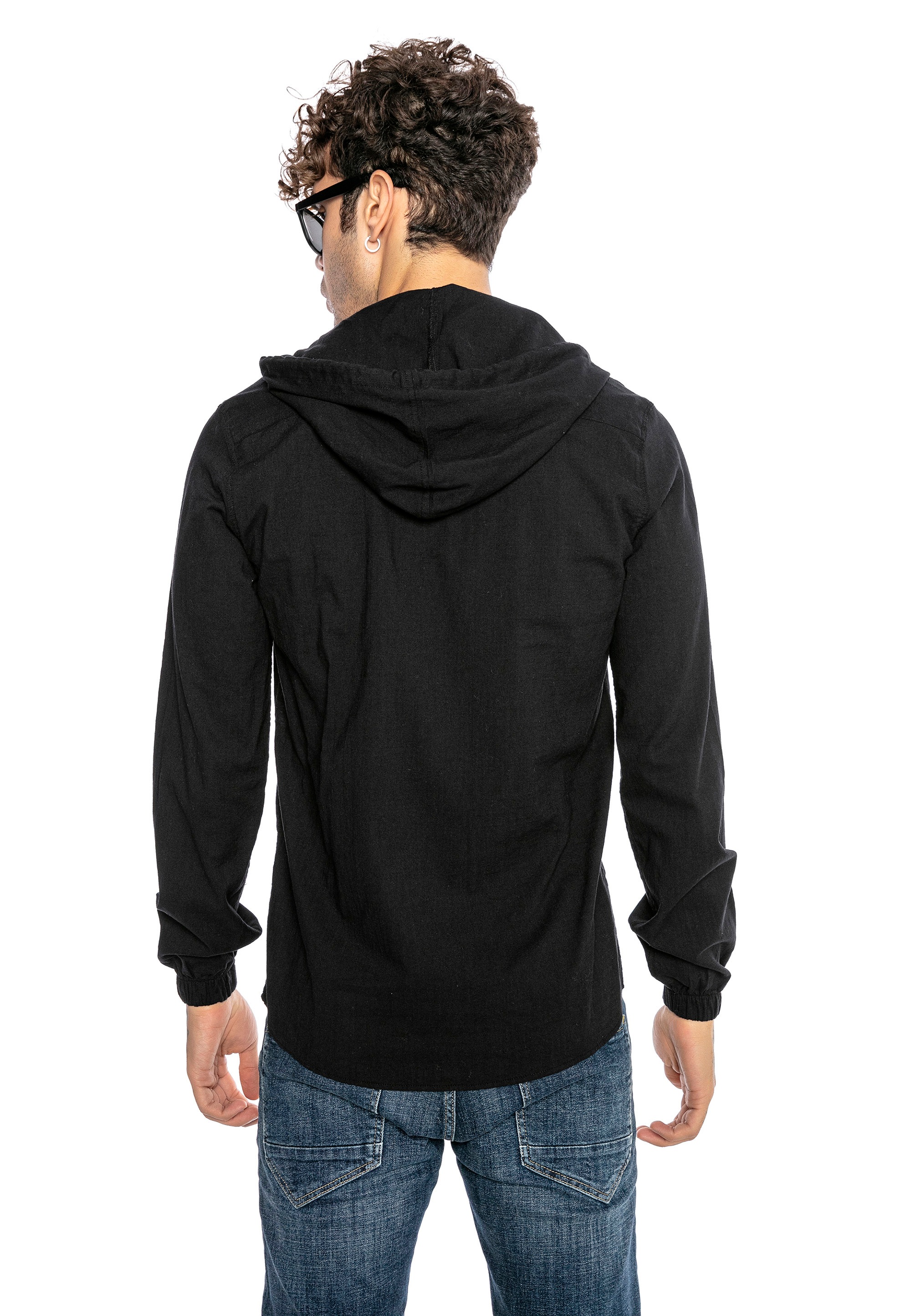 RedBridge Kapuzensweatshirt »Manchester«, im modischen Hemd-Stil