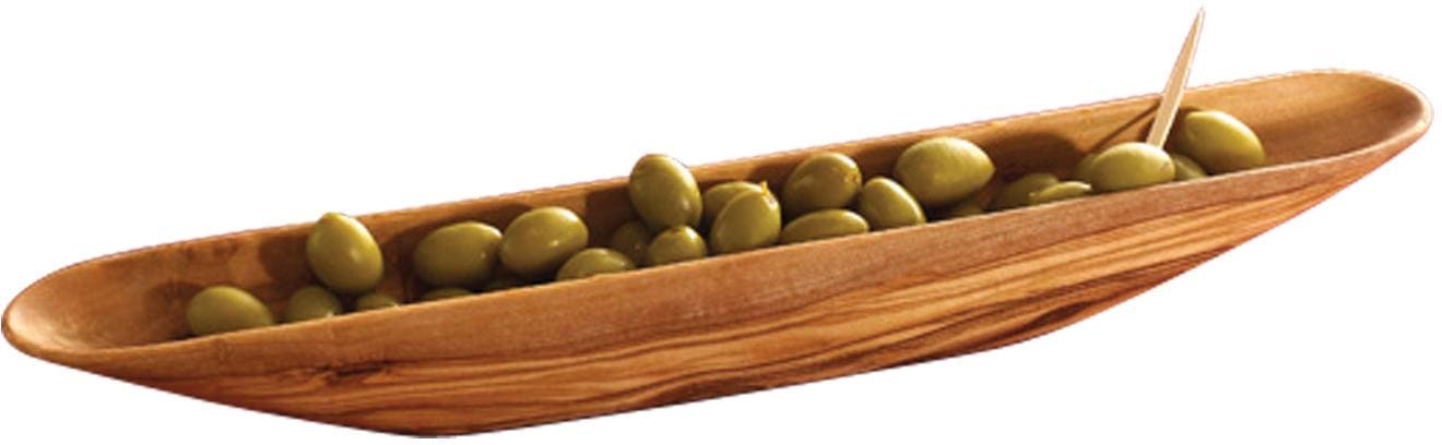 Schale, B/H/L: 4cm, beige, BERARD FRANCE 1892, Schüsseln, Olivenholz