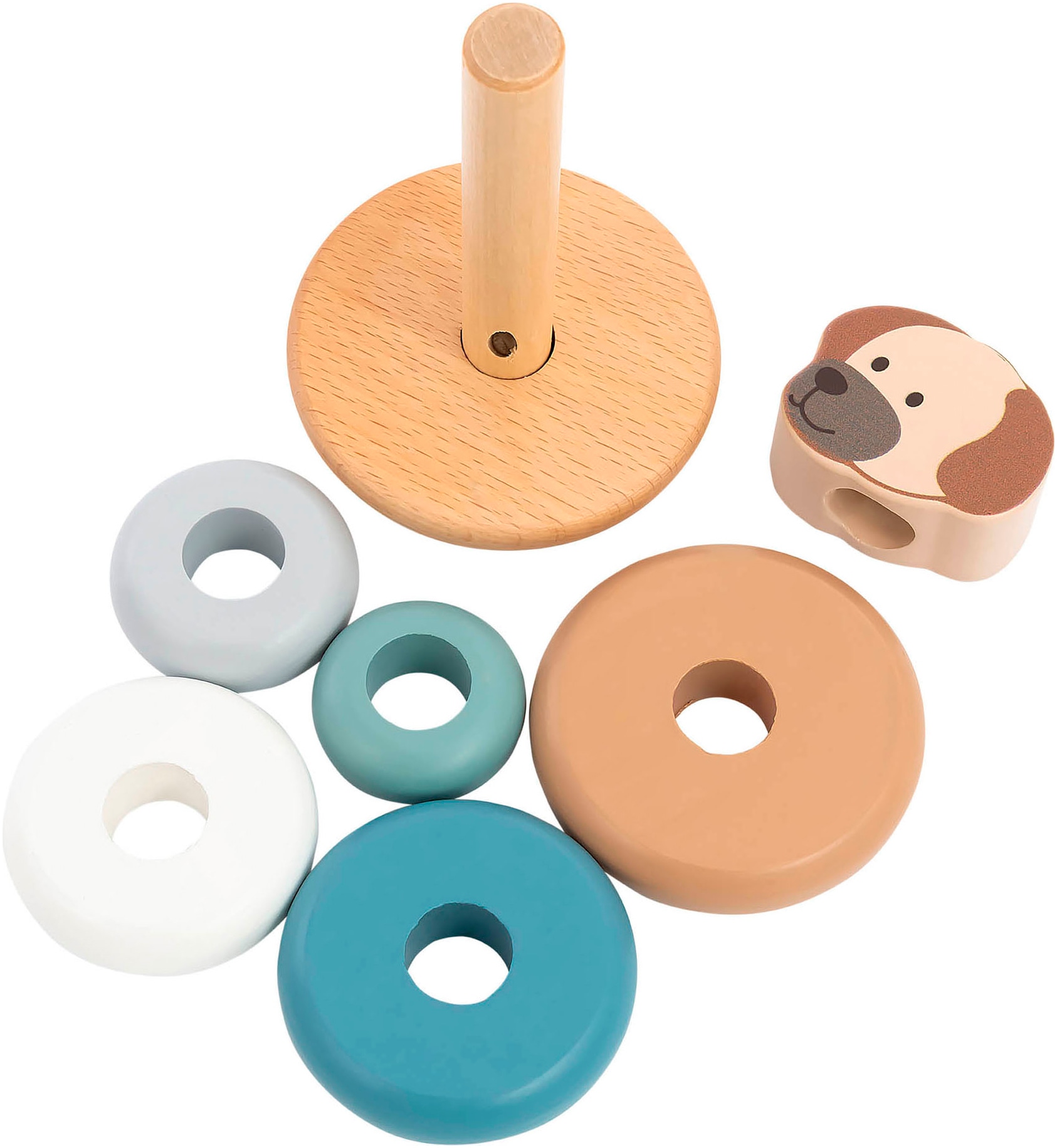 Sterntaler® Stapelspielzeug »Hund Lucky Stapelturm Holz« FSC® - schützt Wald