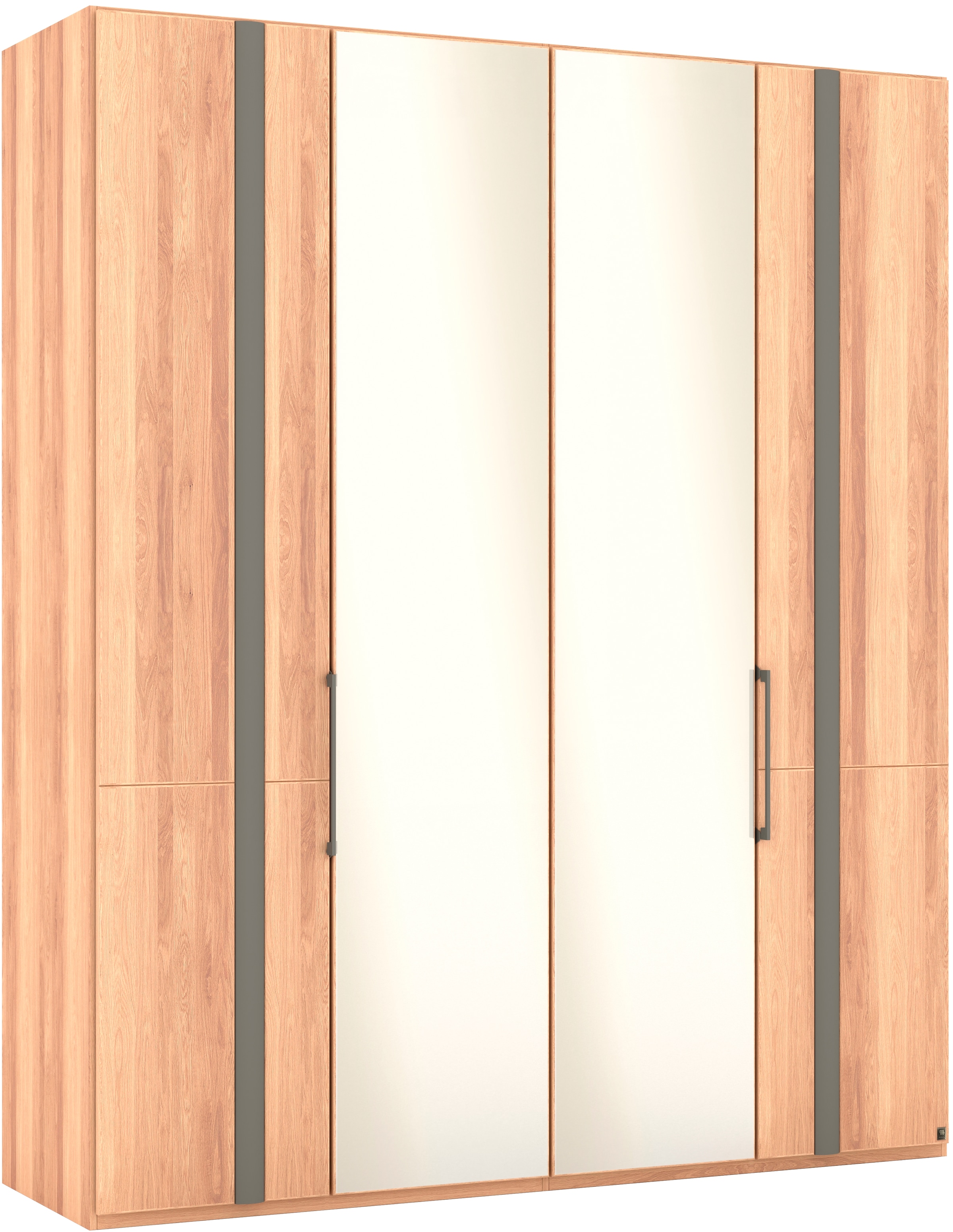 Musterring Drehtürenschrank »Sorrent, Kleiderschrank, Schrank, teilmassiv Eiche«, (mit Türdämpfern, in 5 Breiten & 2 Höhen, extra Böden, MADE IN GERMANY), Türen Eiche massiv oder als Parsol-Bronze-Spiegel, verschiedene Maße