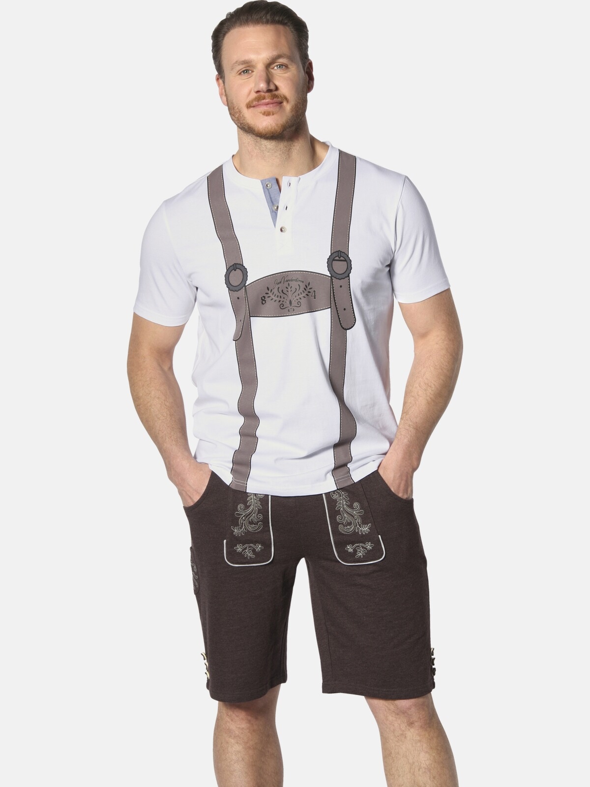 Jan Vanderstorm T-Shirt "T-Shirt KELBY" 1 Stk. im Oktoberfest-Stil günstig online kaufen