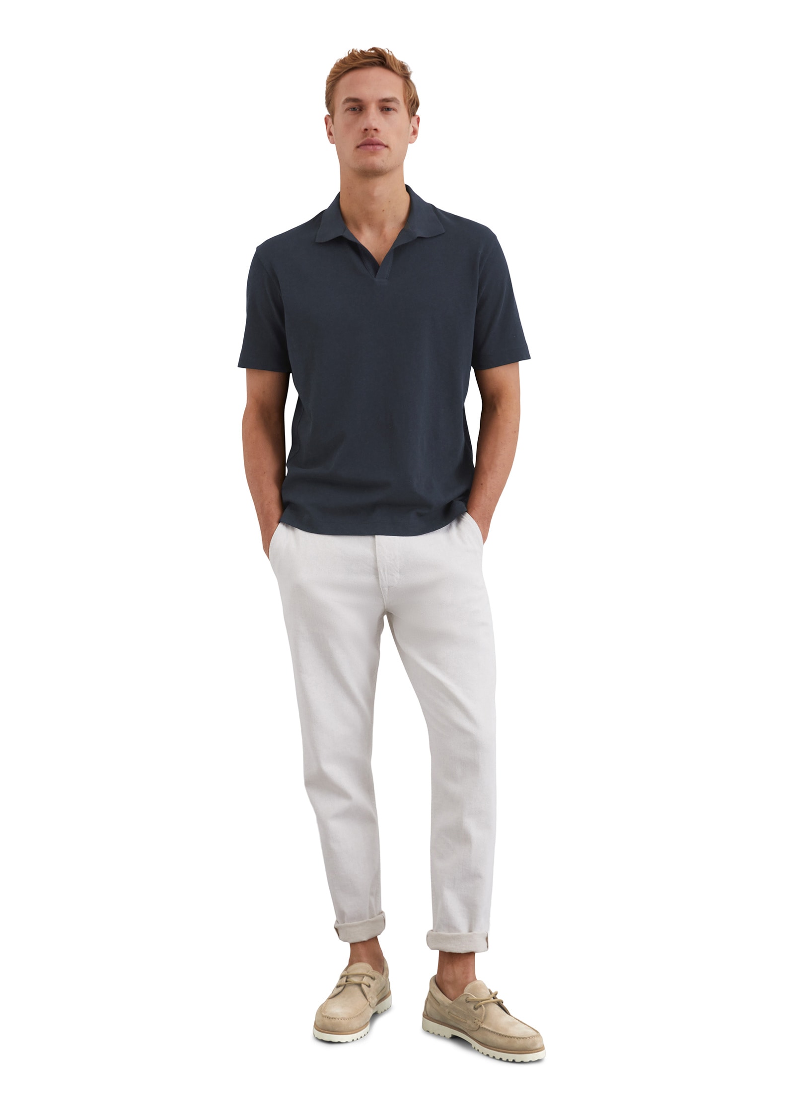 Marc O'Polo Poloshirt »aus Bio-Baumwolle und Leinen«