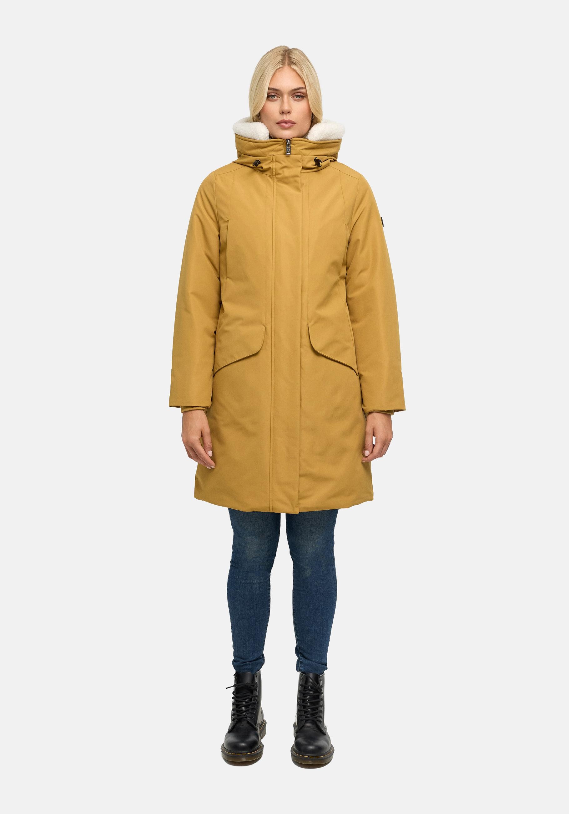 Navahoo Wintermantel "Bibber-Beauty 14" Warmer Damen Parka mit Tailenzugband