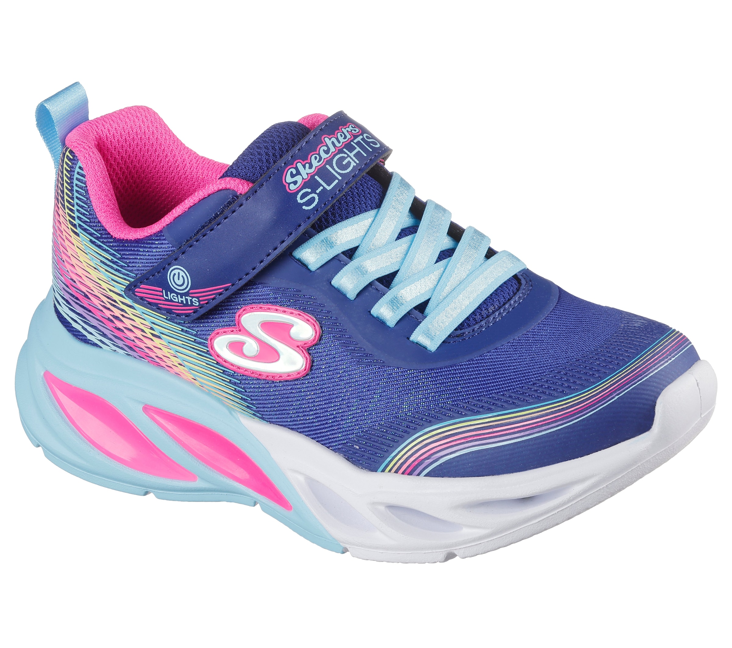 Skechers Sneaker "COSMIC GLOW LIGHTS" Sportschuh mit Klett, Größenschablone zum Download