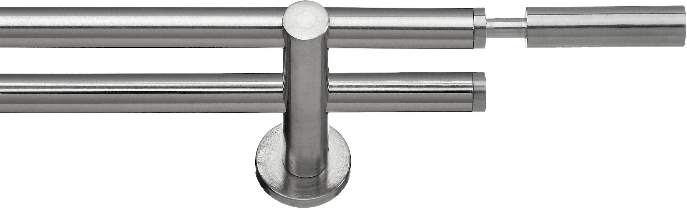indeko Gardinenstange "Inka" Ø 16 mm 2 läufig-läufig Fixmaß Komplett-Set in günstig online kaufen