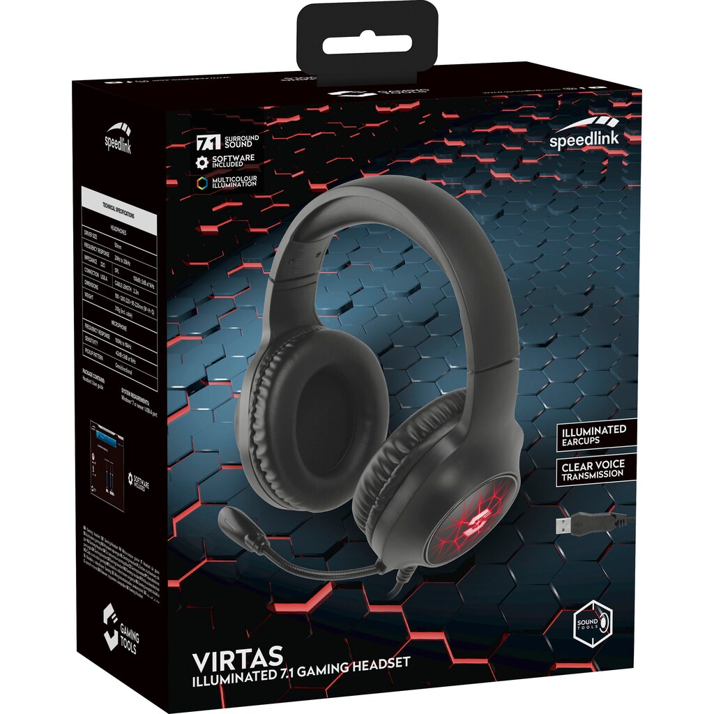 Speedlink Gaming-Headset »VIRTAS Illuminated«