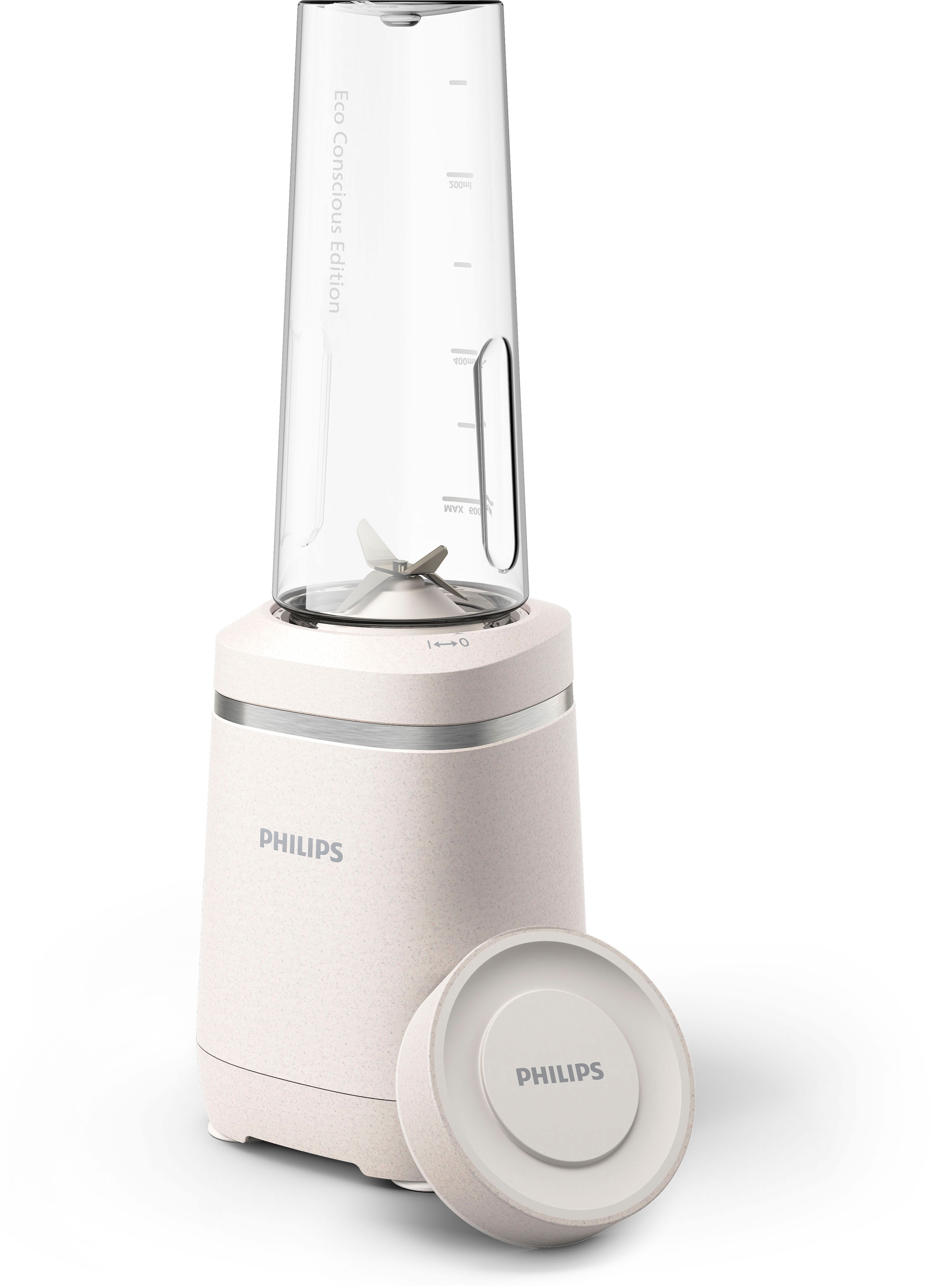 Philips 1100000002199 "HR2500/00 Eco Conscious Collection, mit ProBlend Technologie" 350 W 600ml-Tritan-Becher, aus Kunststoff, Seidenweiß matt