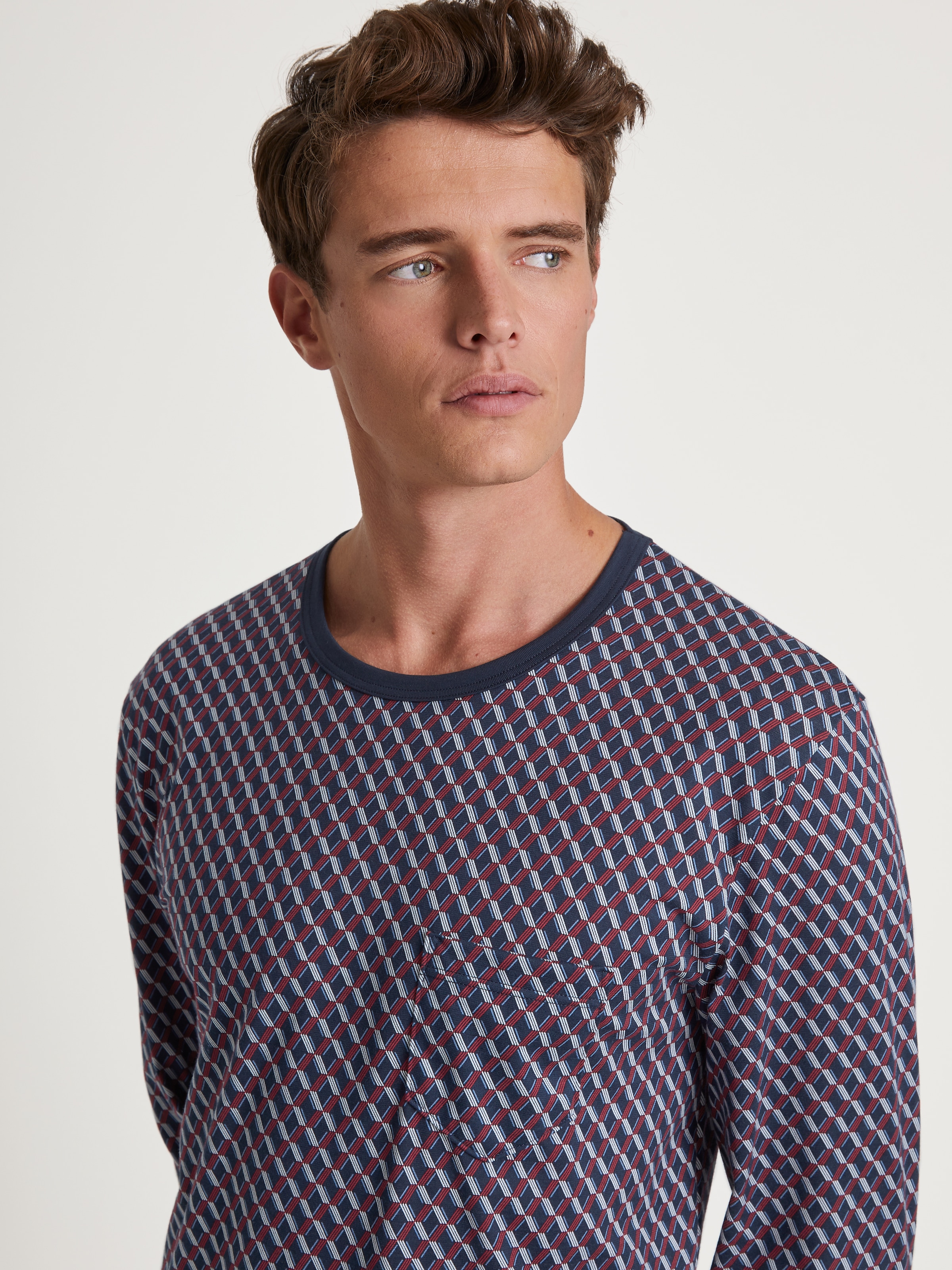 CALIDA Pyjama »Relax Imprint«, (2 tlg.), mit zeitlosem Design