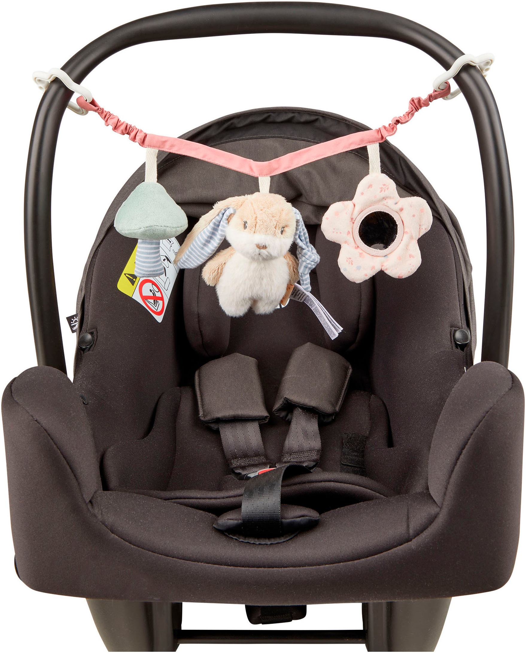 Sterntaler® Kinderwagenkette »Kinderwagenkette Hase Hanni« mit Spiegel und Rassel