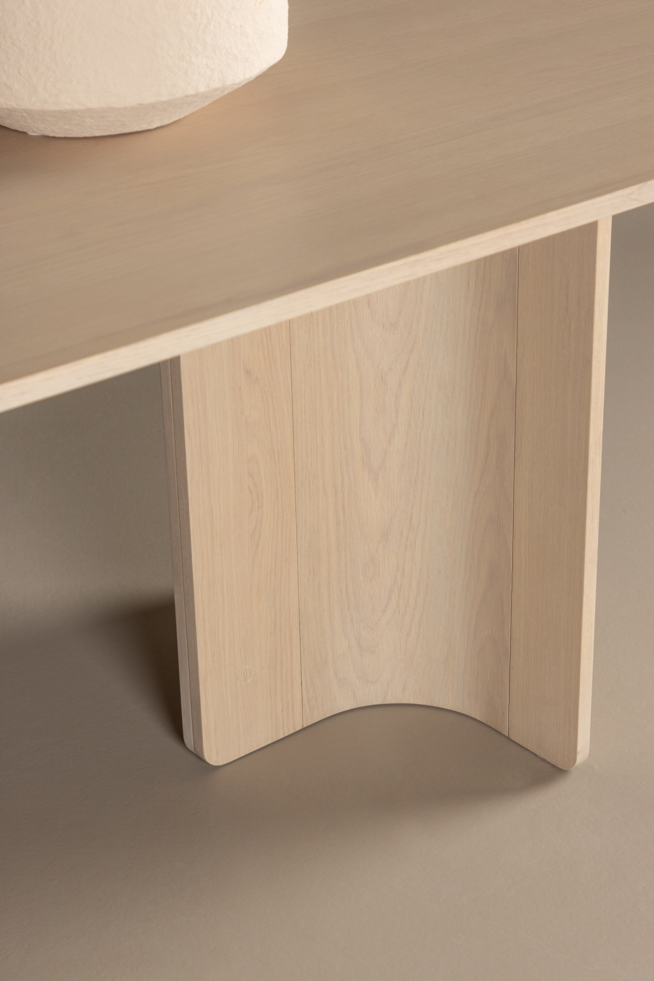 Venture Home Esstisch »Tyresö, rechteckiger Esstisch 220 × 100 cm in Whitewash, geräumig« Esszimmertisch, MDF, hell, pflegeleicht