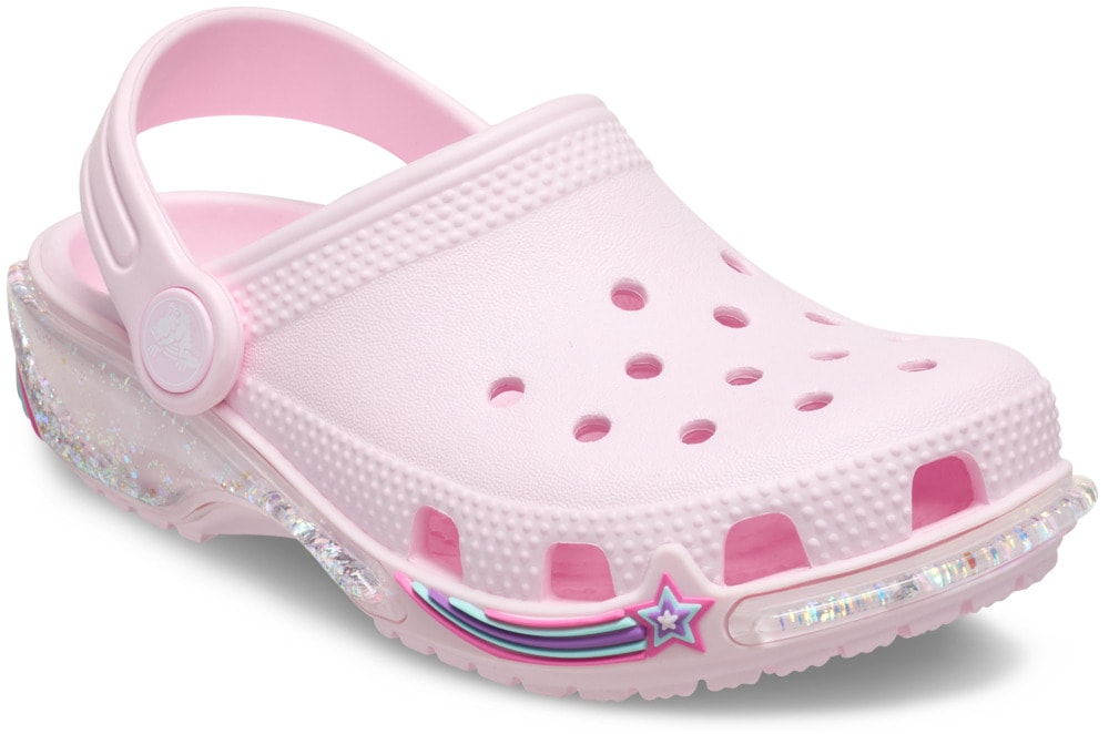 Crocs Clog »Classic Star Sparkle Clog T«, Freizeitschuh, Sandale mit coolem Motiv