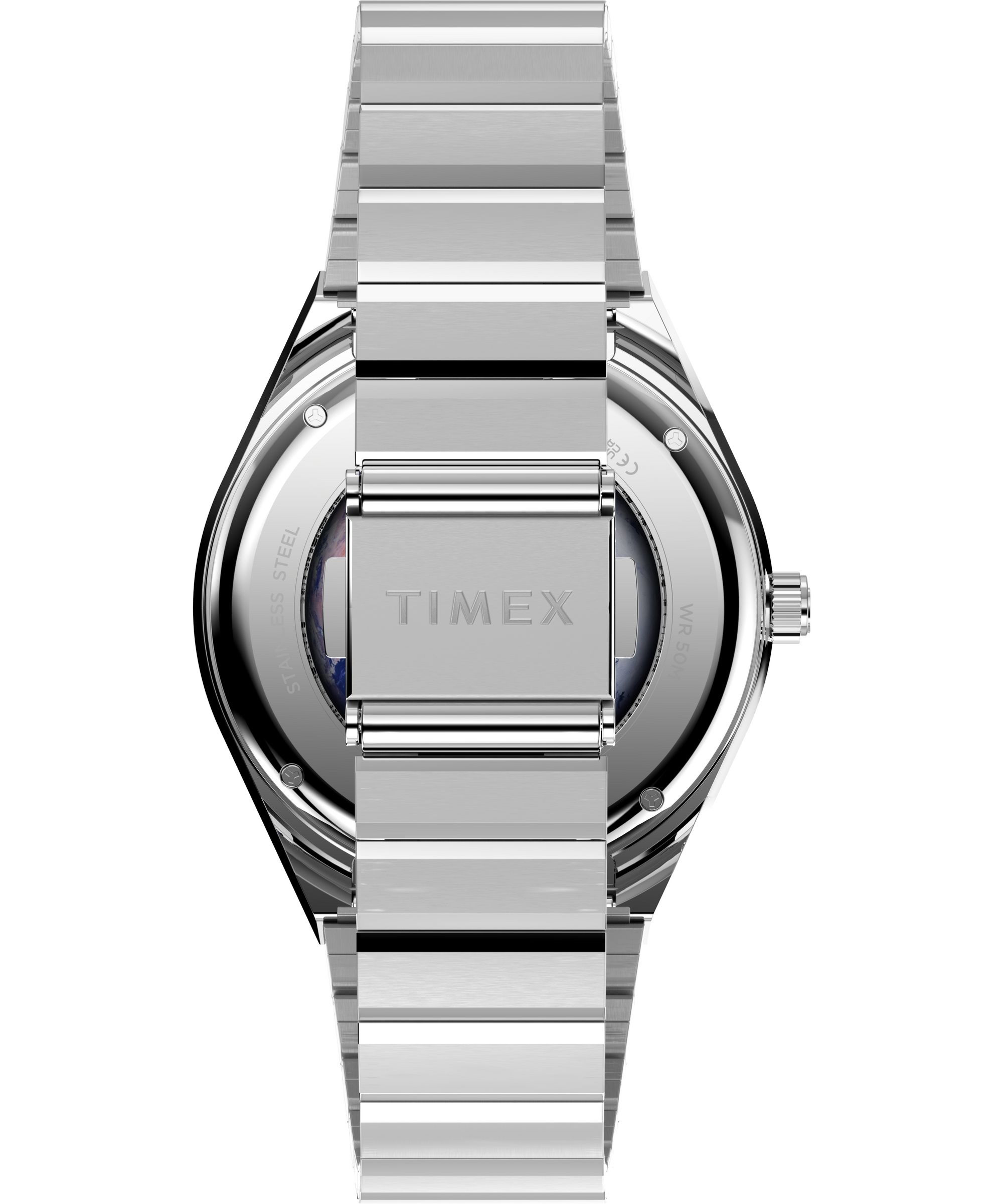 Timex Quarzuhr »Q Timex Vintage Inspired NASA« Armbanduhr, Herrenuhr, Edelstahlarmband, analog, Wochentag, Tag
