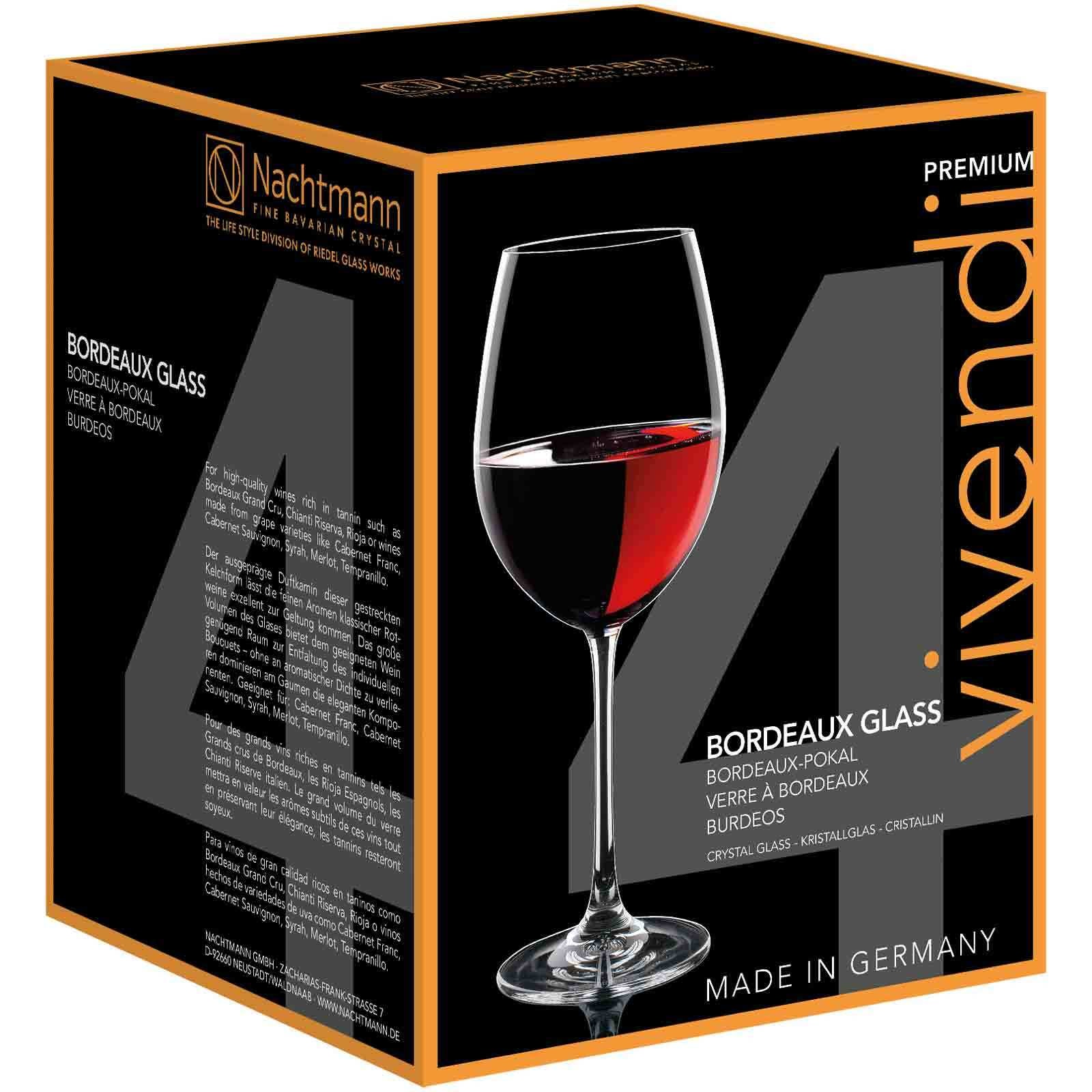 Nachtmann Rotweinglas »Bordeauxgläser Vivendi 763 ml 4er Set transparent«
