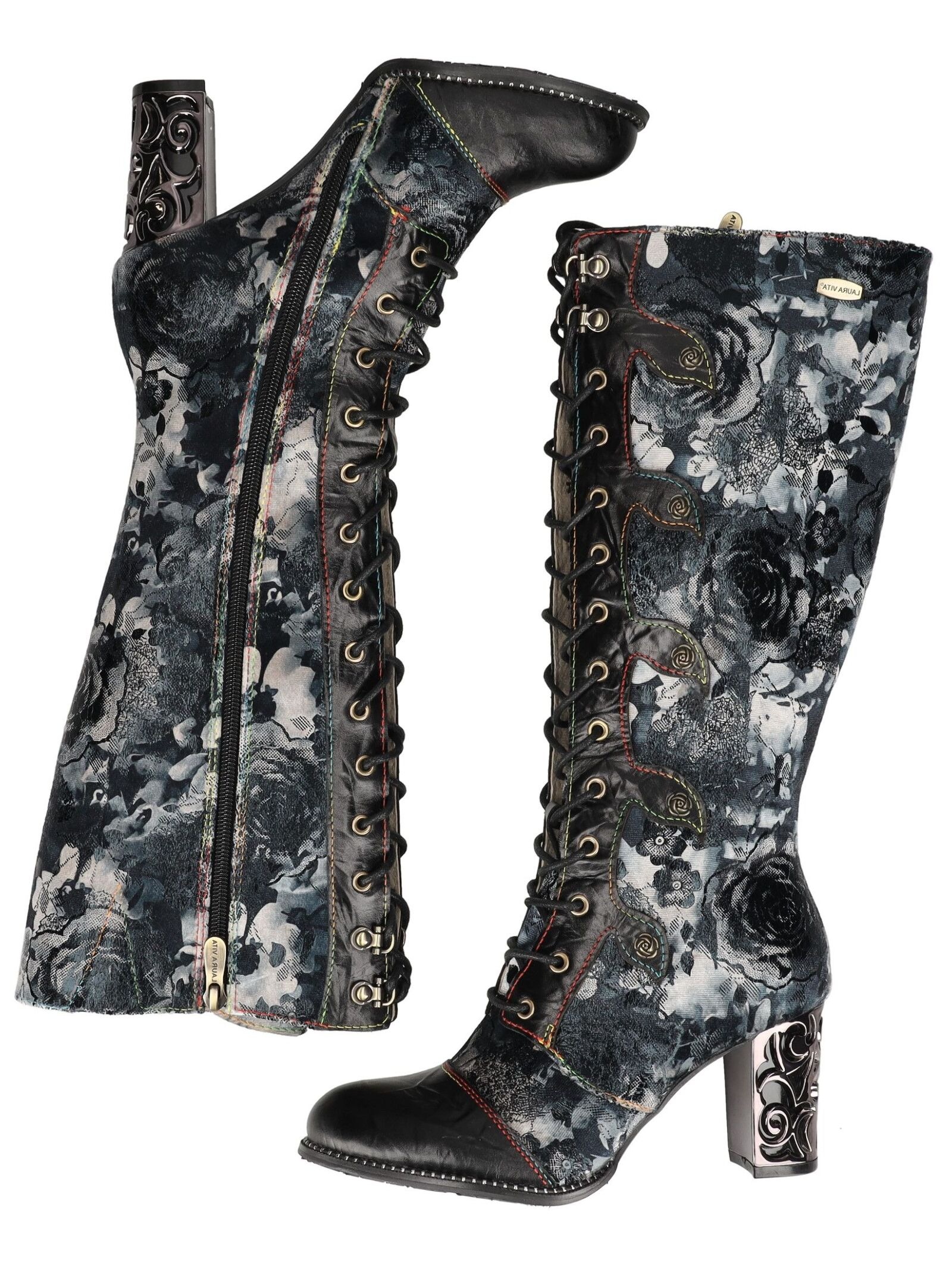 LAURA VITA High-Heel-Stiefel »LAURA VITA Stiefel Leder/Textil«