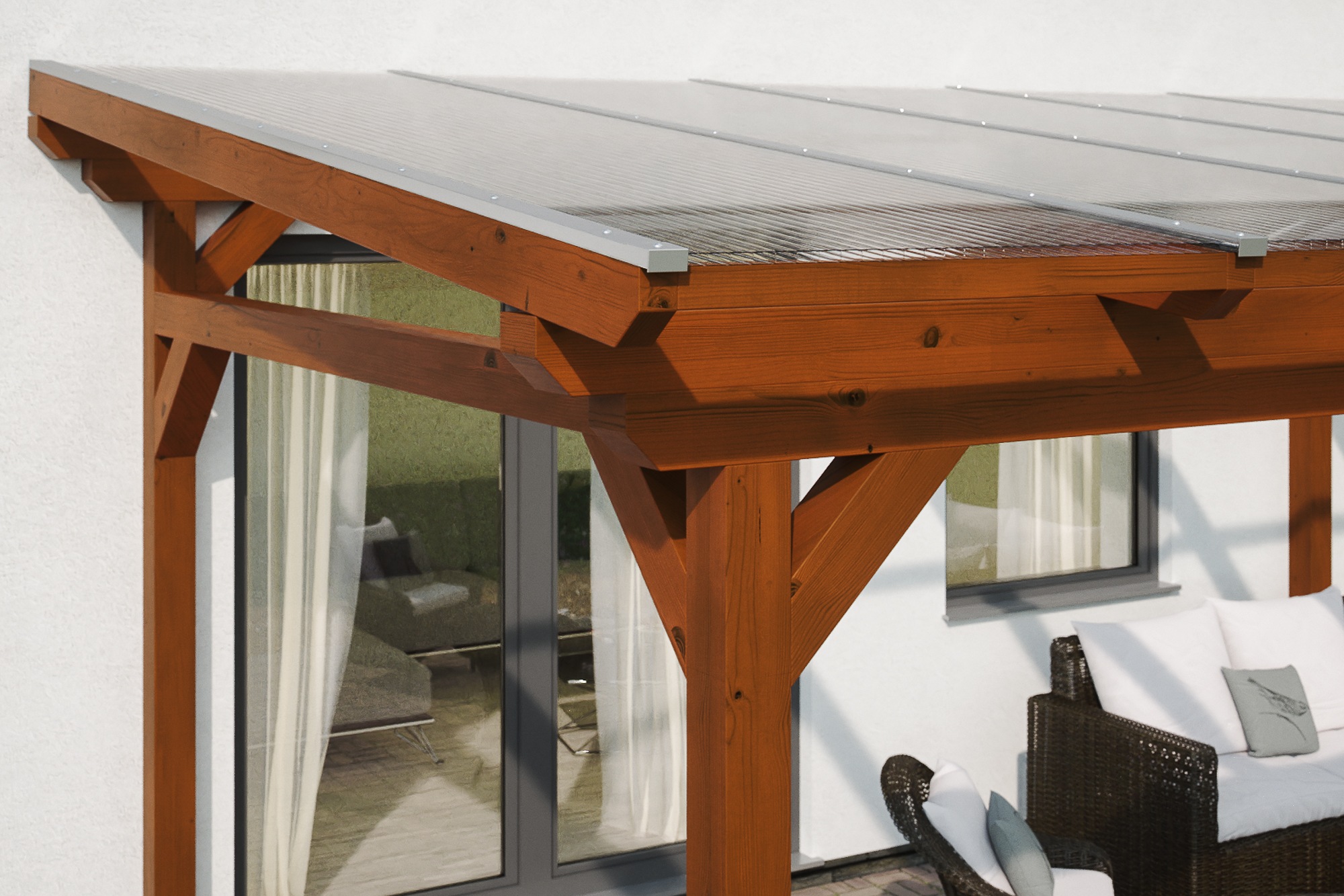 Skanholz Terrassendach »Sanremo«, Leimholz