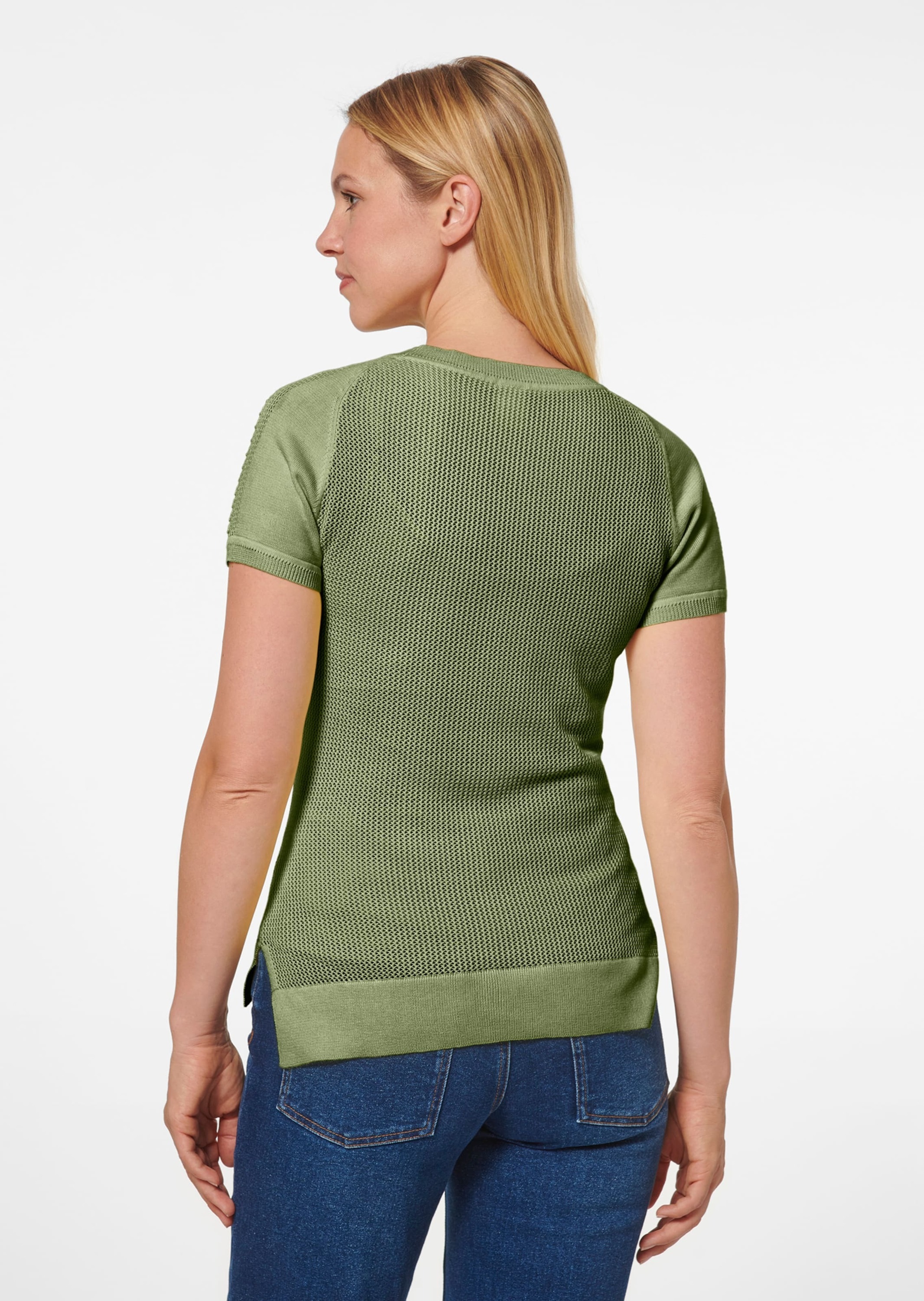 MADELEINE Longpullover »Pullover Netzpullover aus Supima-Baumwolle«