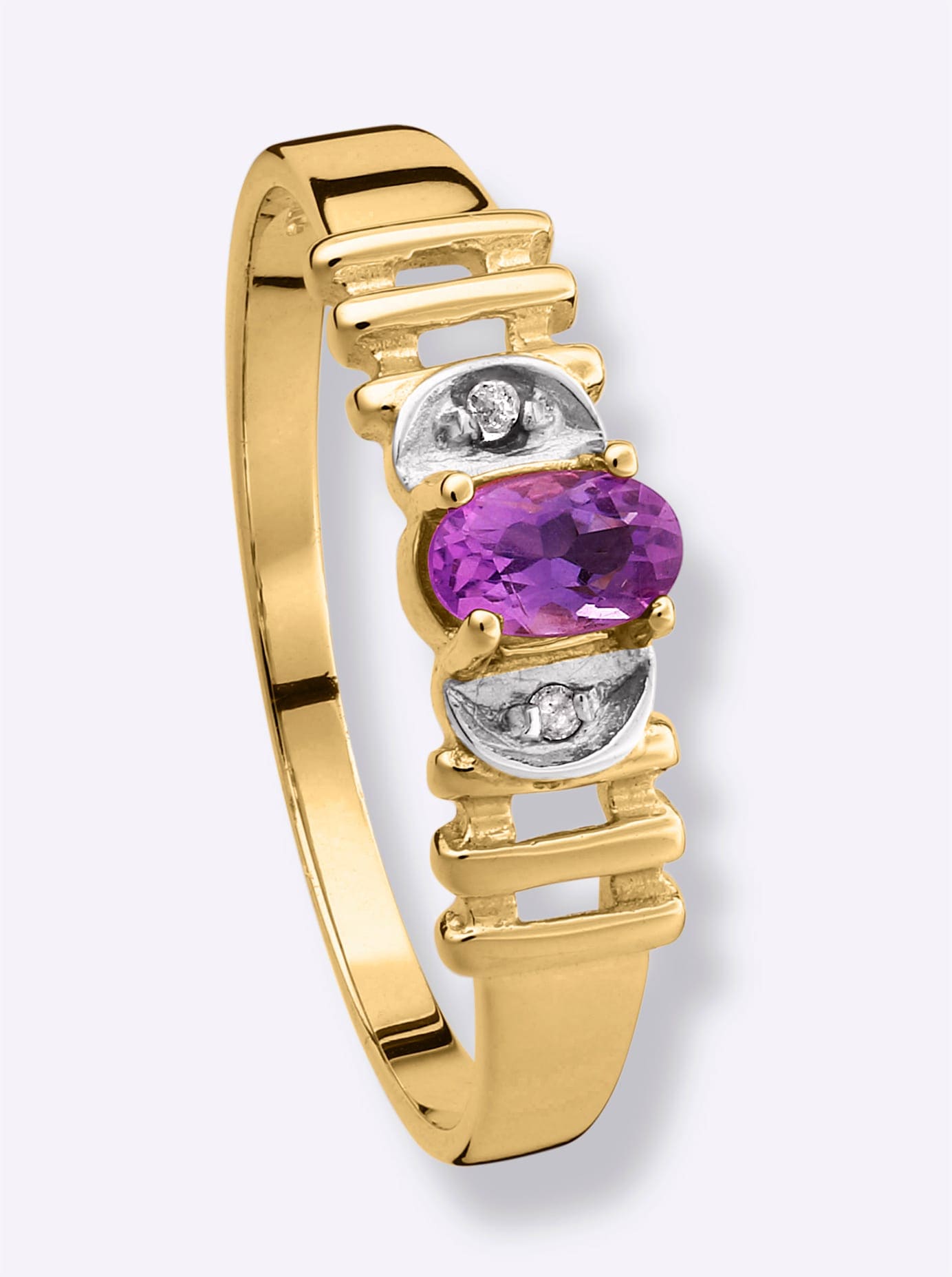 Unbranded Lady Ring Silver Gold-plated Size 22 2