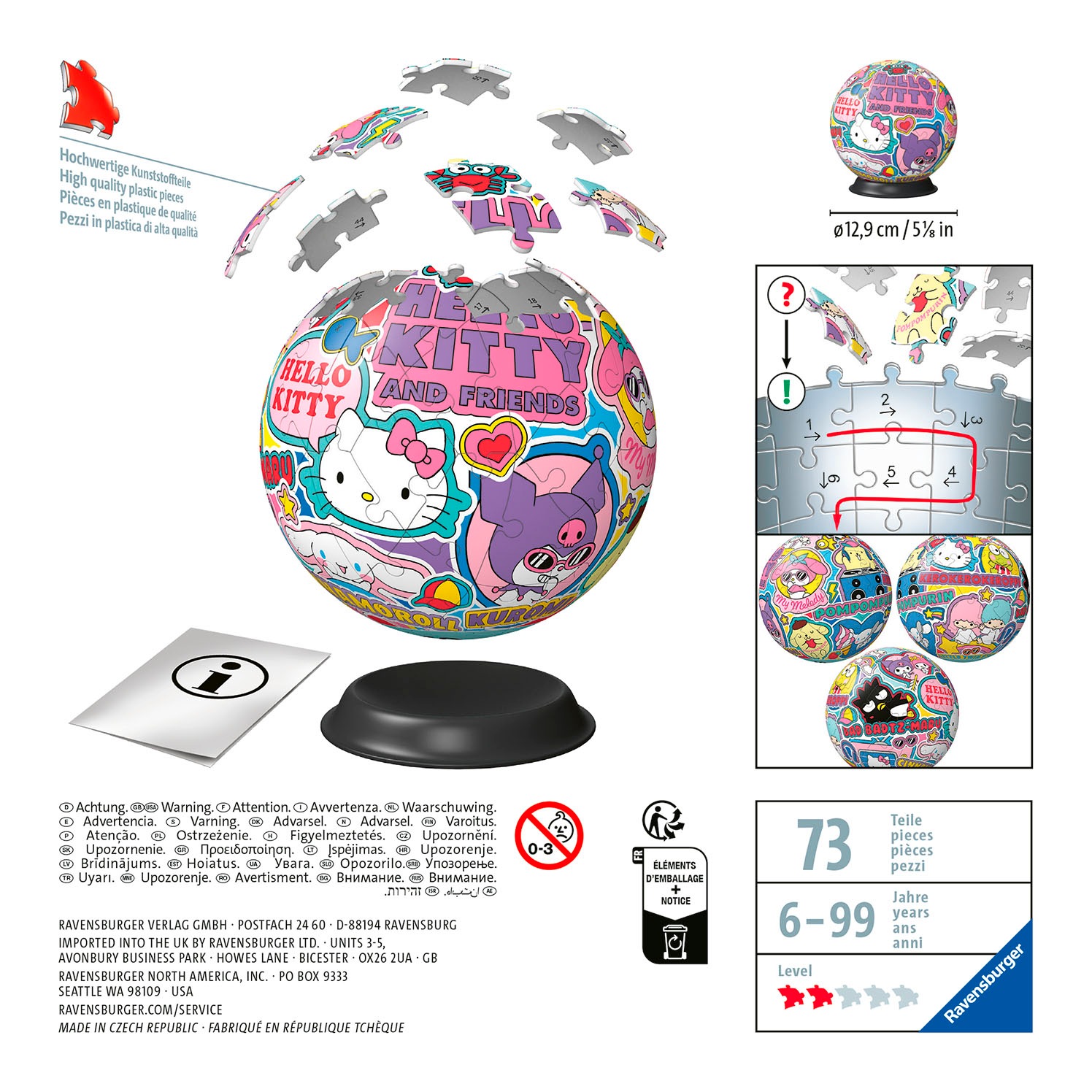 Ravensburger Puzzleball »Hello Kitty and Friends«, Made in Europe