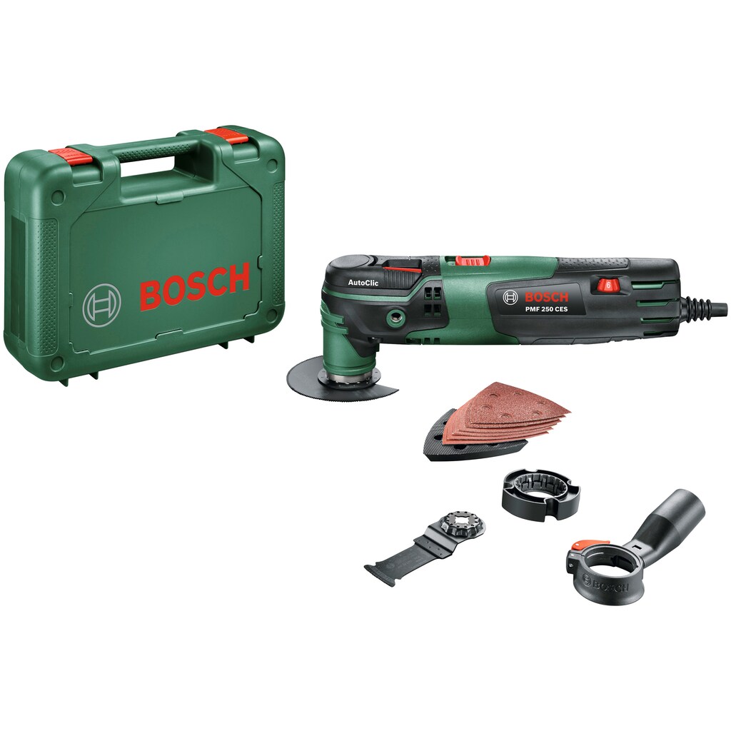 Bosch Home & Garden Elektro-Multifunktionswerkzeug »PMF 250 CES«, (Set)