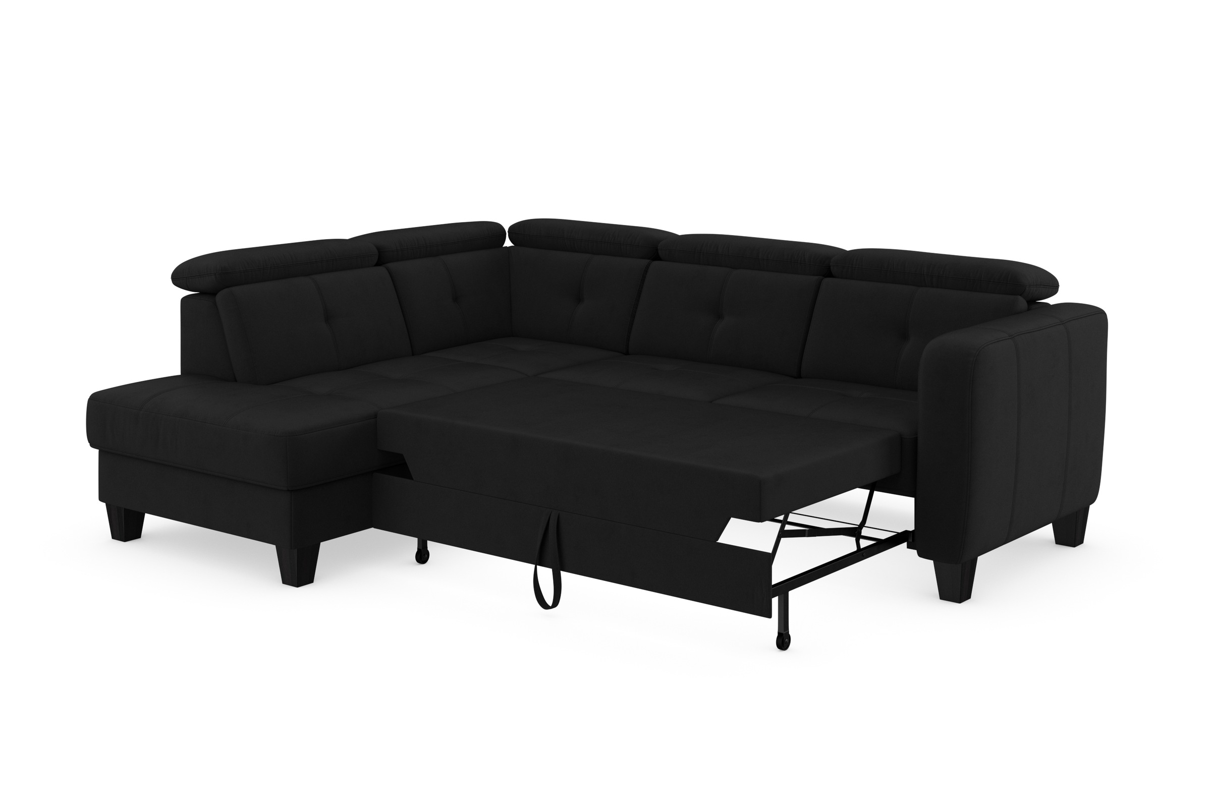 sit&more Ecksofa »Belluci L-Form«, inklusive Federkern, wahlweise mit Bettfunktion und Bettkasten
