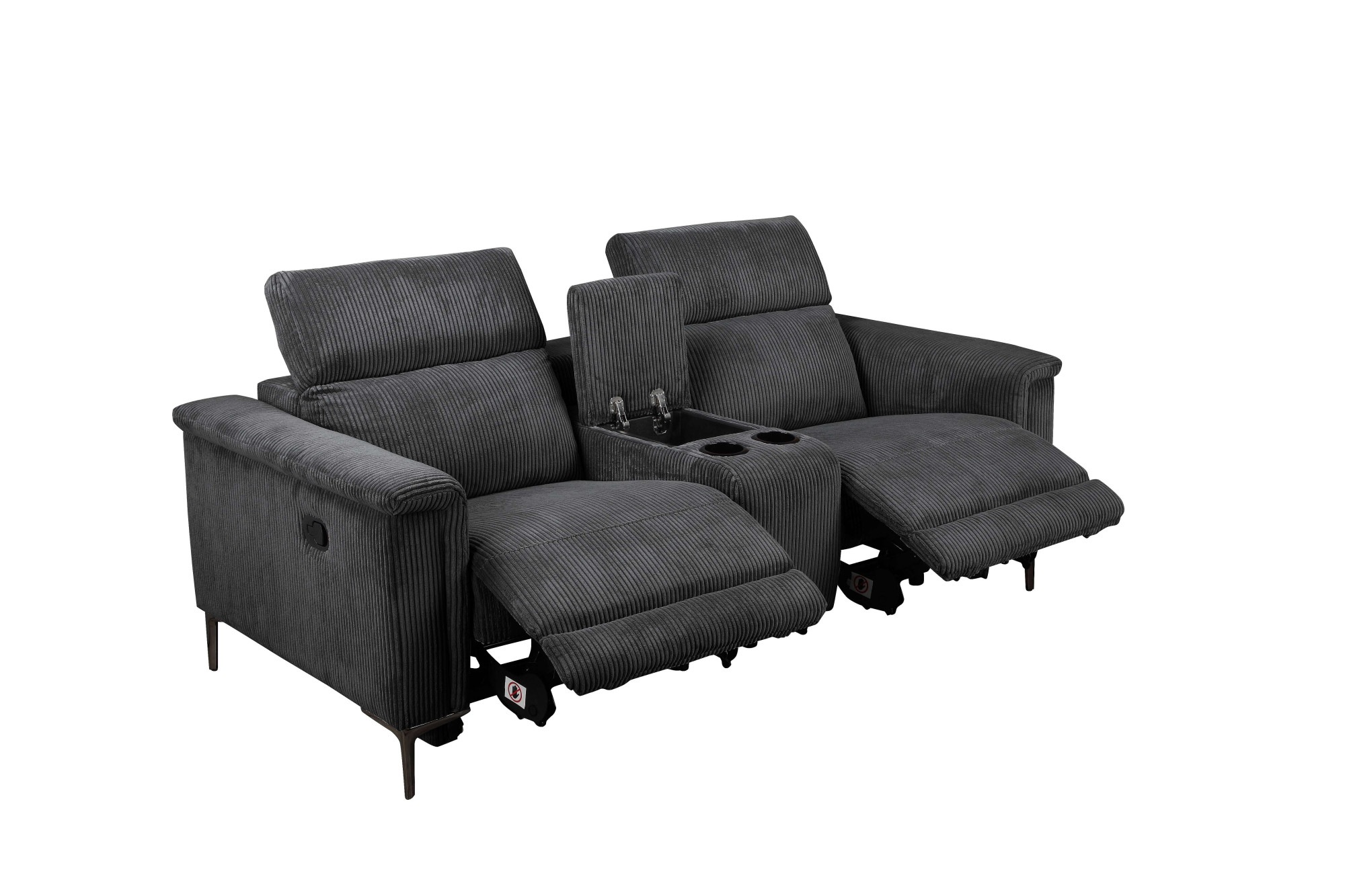 Places of Style 2-Sitzer »Lund in Cord, 2er-Kinosofa, TV-Sessel, Multimedia-Sofa, USB-A,«, m. elektrischer o. manueller Relaxfunktion, Getränkehalter u. Staufach