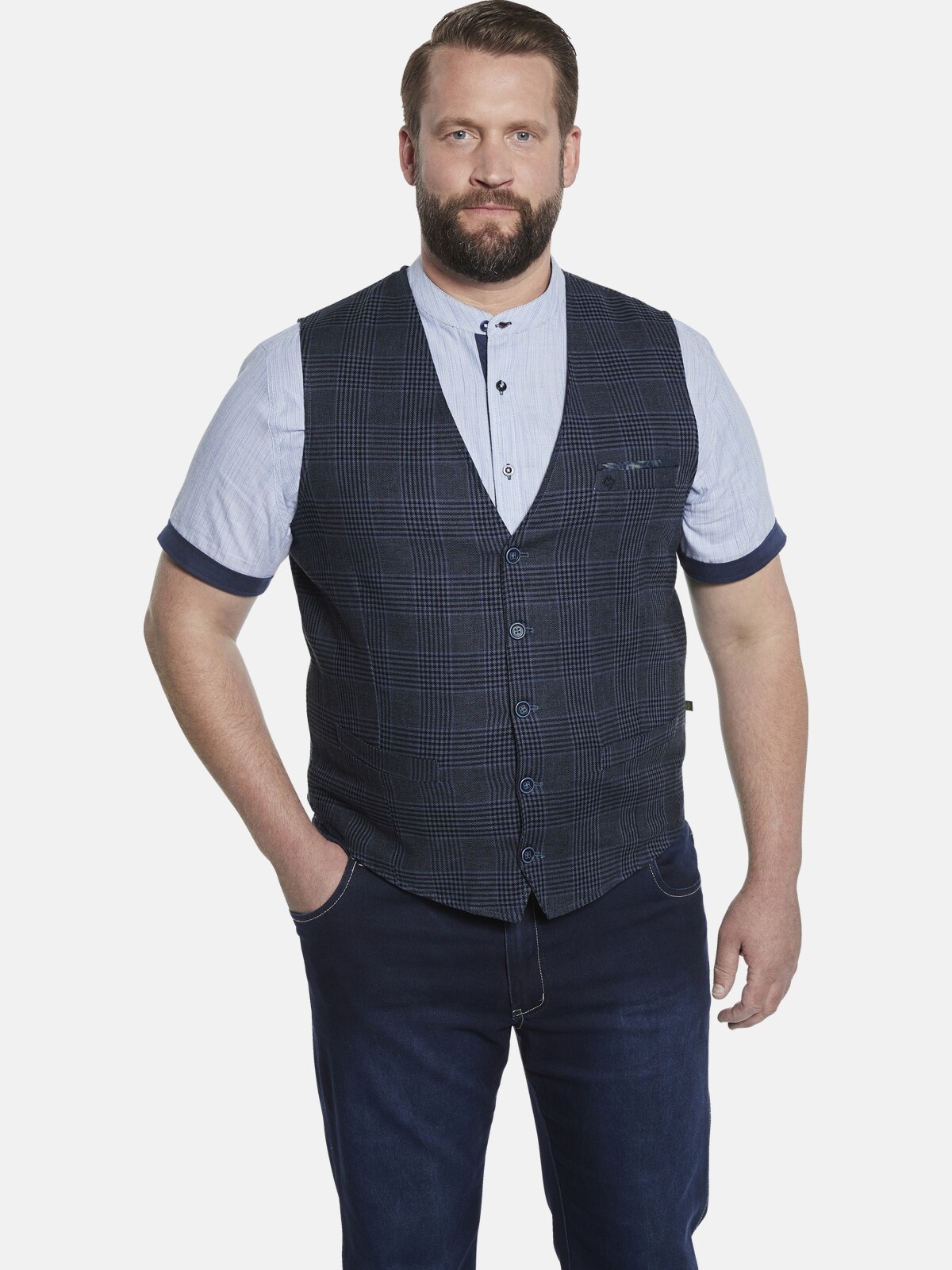 Charles Colby Funktionsweste "Weste DUKE NIVEN" 1 Stk. im modischen Glenche günstig online kaufen