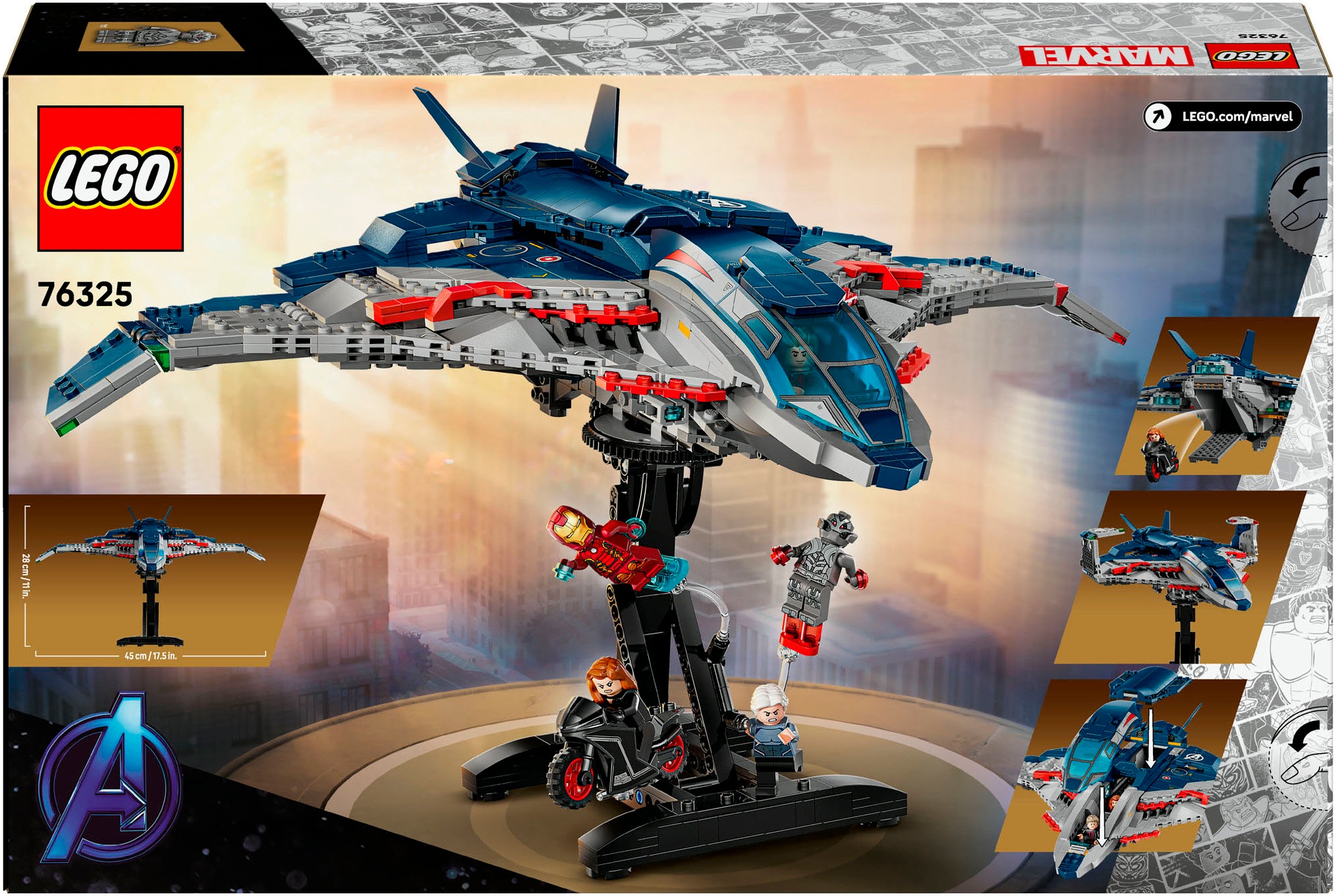 LEGO® Konstruktionsspielsteine »Avengers: Age of Ultron Quinjet (76325), LEGO Super Heroes«, (1131 St.), Made in Europe