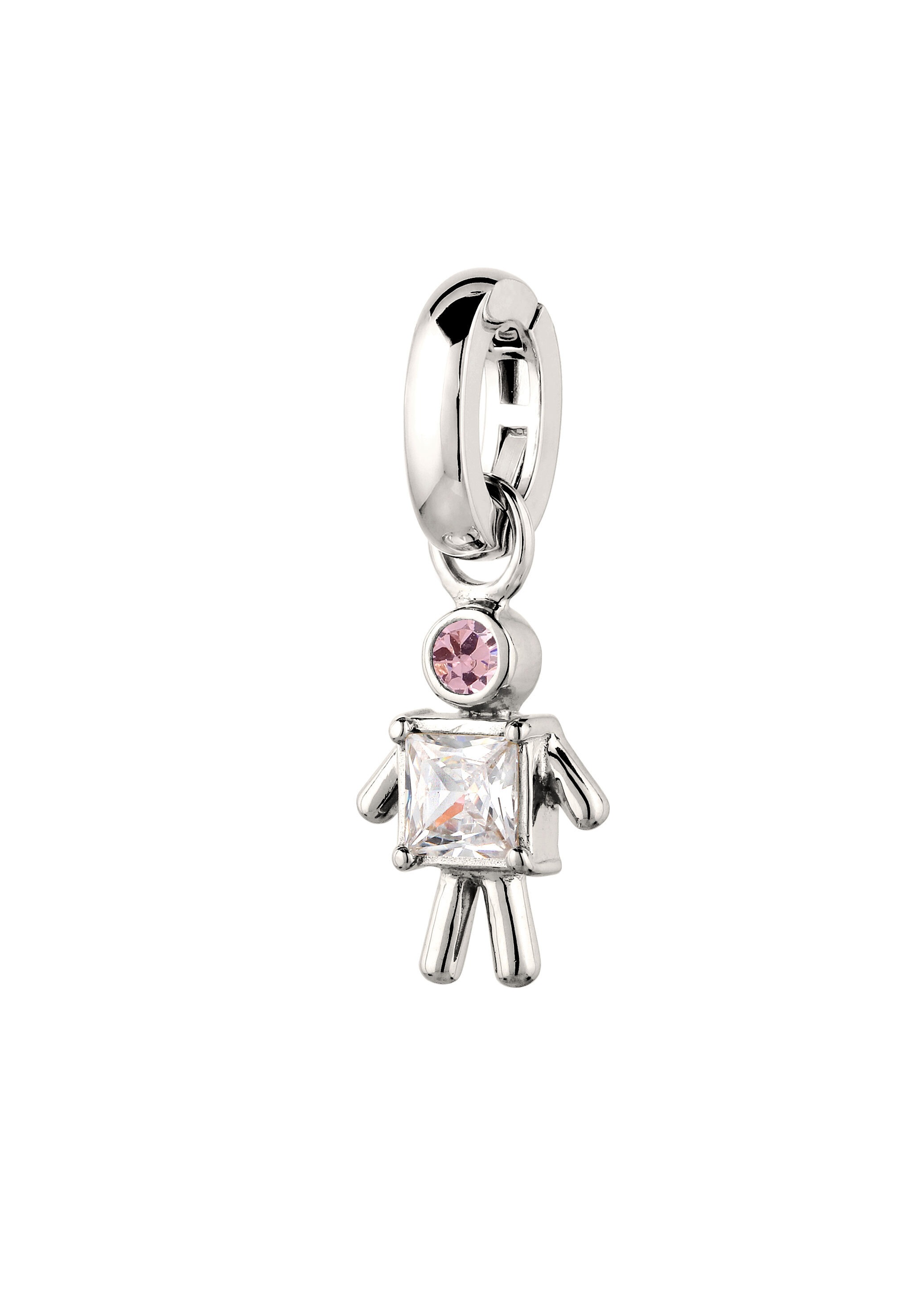 Elli »Charm Kind Zirkonia Weiß Rosa 925 Sterling Silber«