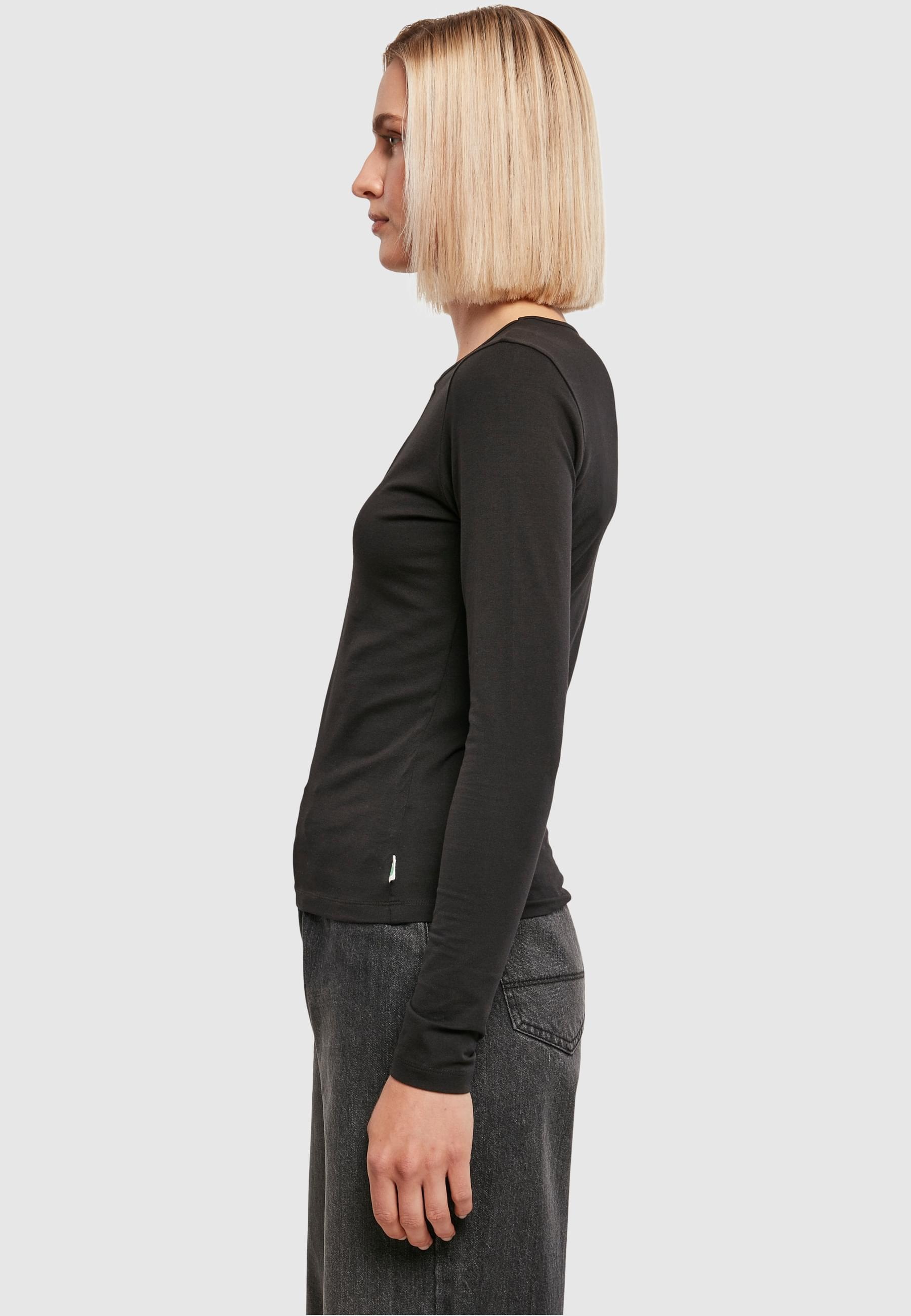 URBAN CLASSICS Longsleeve »Urban Classics Damen Ladies Organic Keyhole Longsleeve«, (1 tlg.)