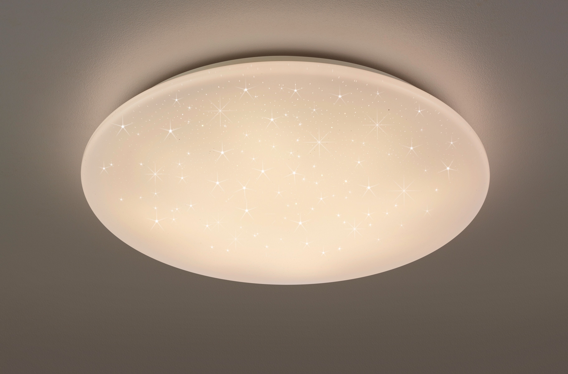 TRIO Leuchten LED Deckenleuchte Fernbedienung, dimmbar Deckenlampe, »Kato«, 1 | flammig-flammig, Sternenlichteffekt, BAUR weiß