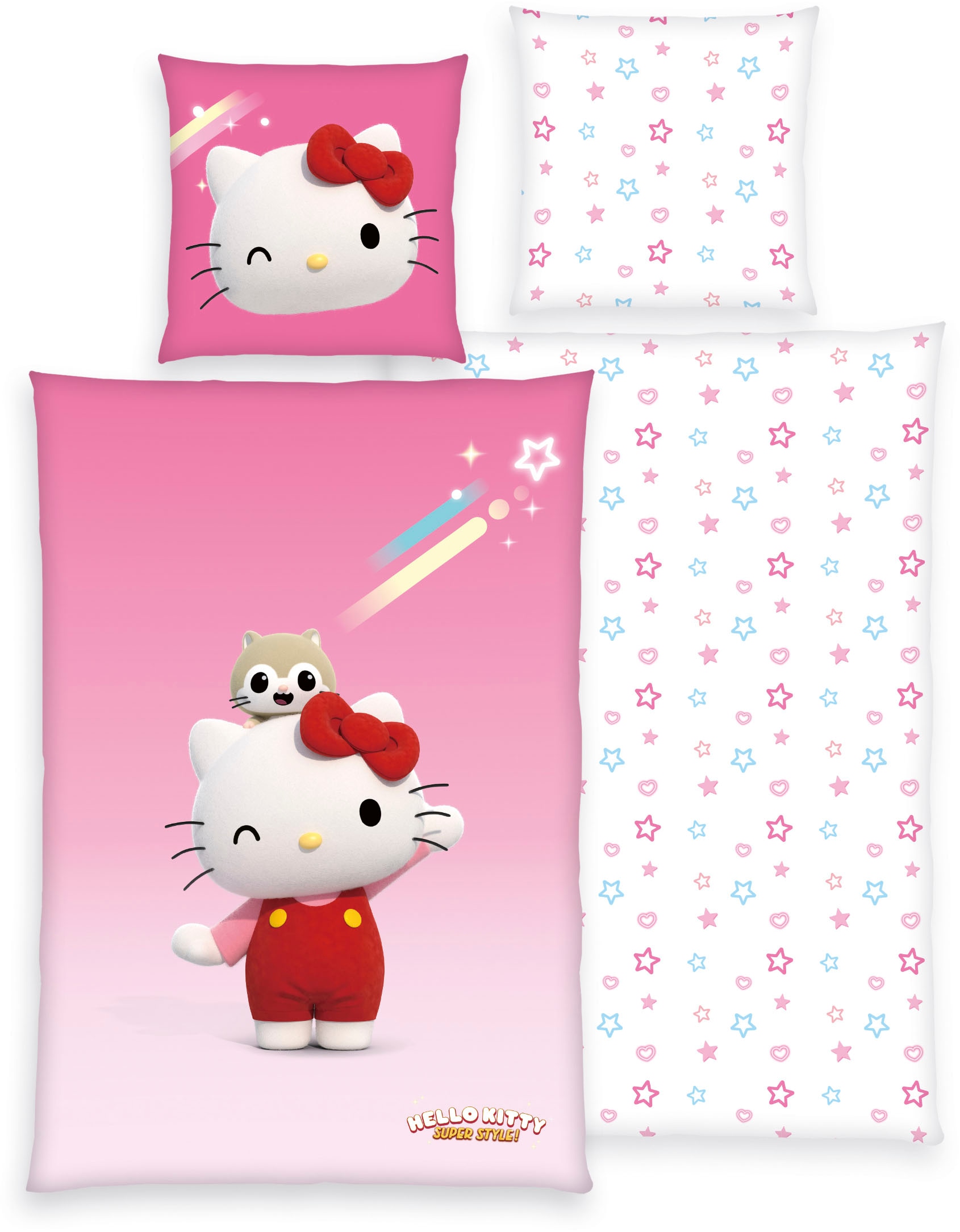 Hello Kitty Bettwäsche "Hello Kitty" 2 Stk. tlg. Wendebettwäsche günstig online kaufen