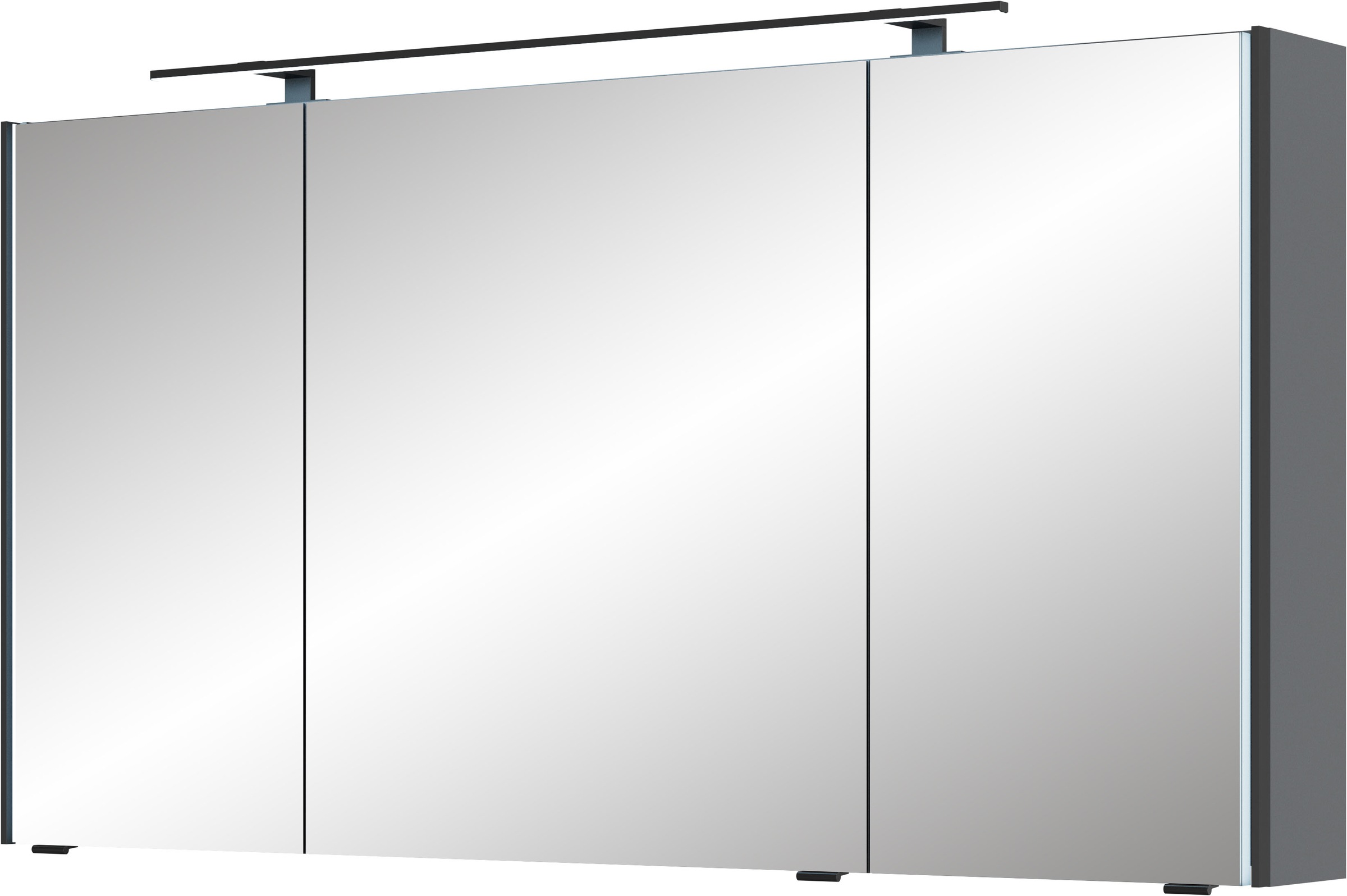 Saphir Badmöbel-Set »Serie 7045 2-teilig Mineralmarmor-Waschtisch mit LED-Spiegelschrank«, (Set, 2 St.), Badezimmer-Set 133,2 cm breit, inkl. Türdämpfer, 5 Türen, 2 Schubladen