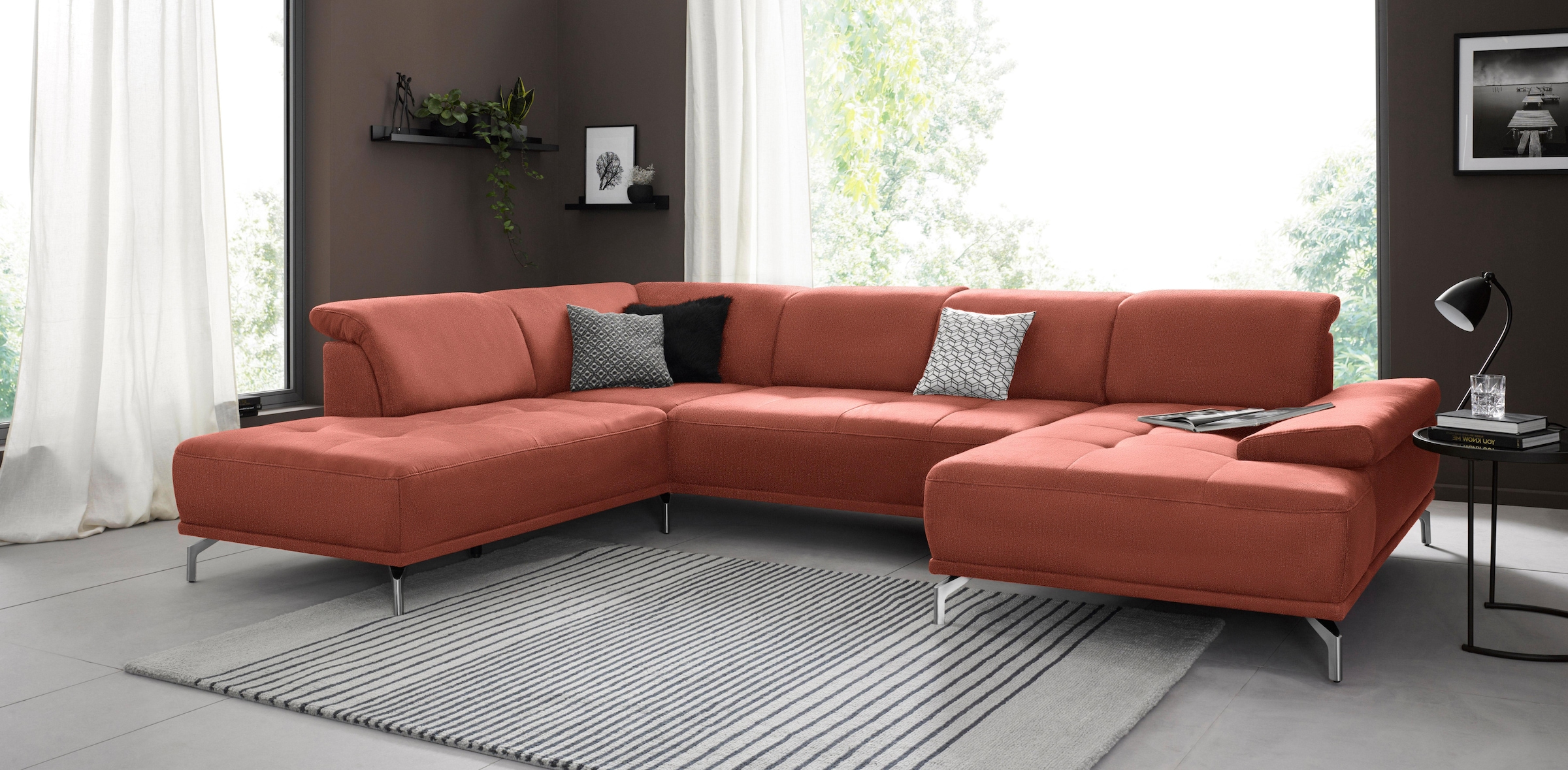 Home affaire Wohnlandschaft "Caluna" Inkl.Sitztiefenverstellung, wahlweise günstig online kaufen