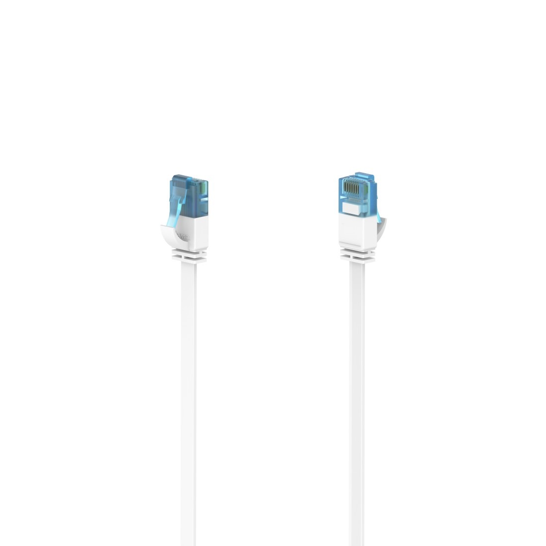 HAMA Netzwerkkabel "Netzwerkkabel, CAT-6a, 10 Gbit/s, U/UTP, flach, 15,00 m", 1.500cmcmweiß, Kabel, Knickschutz gegen Kabelbruch, 15 Meter