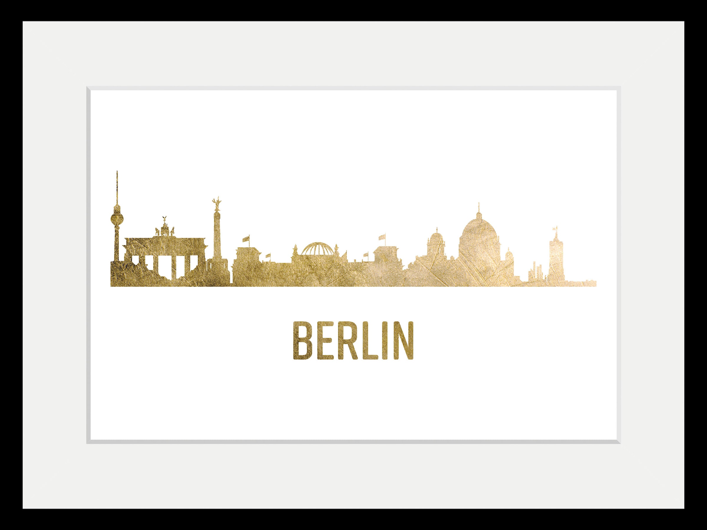 queence Bild »Berlin Städte, | Skyline GOLD«, St.) (1 bestellen BAUR