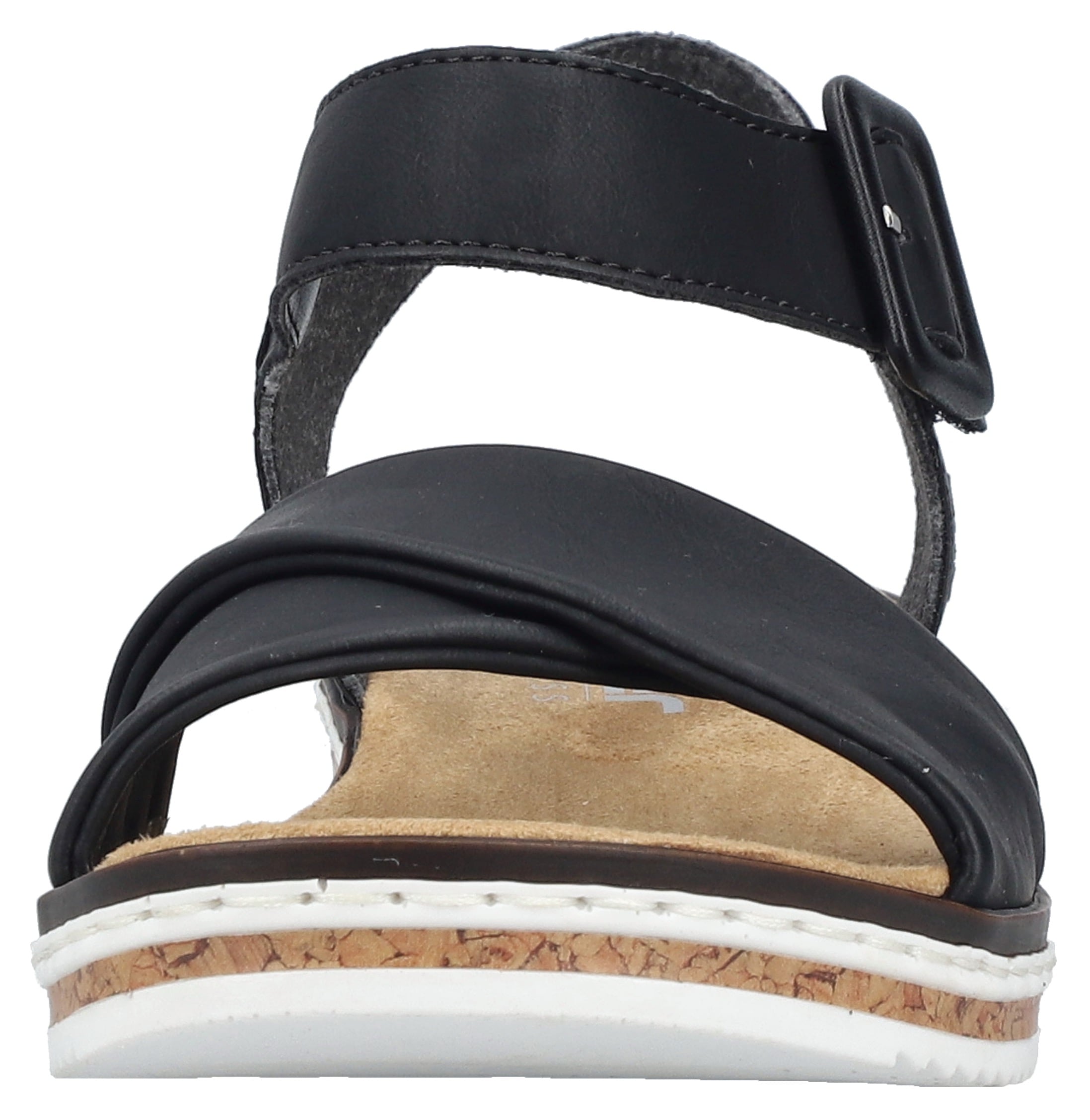 Rieker Sandalette, Keilsandale, Sommerschuh, Urlaubsschuh mit Klettriemchen
