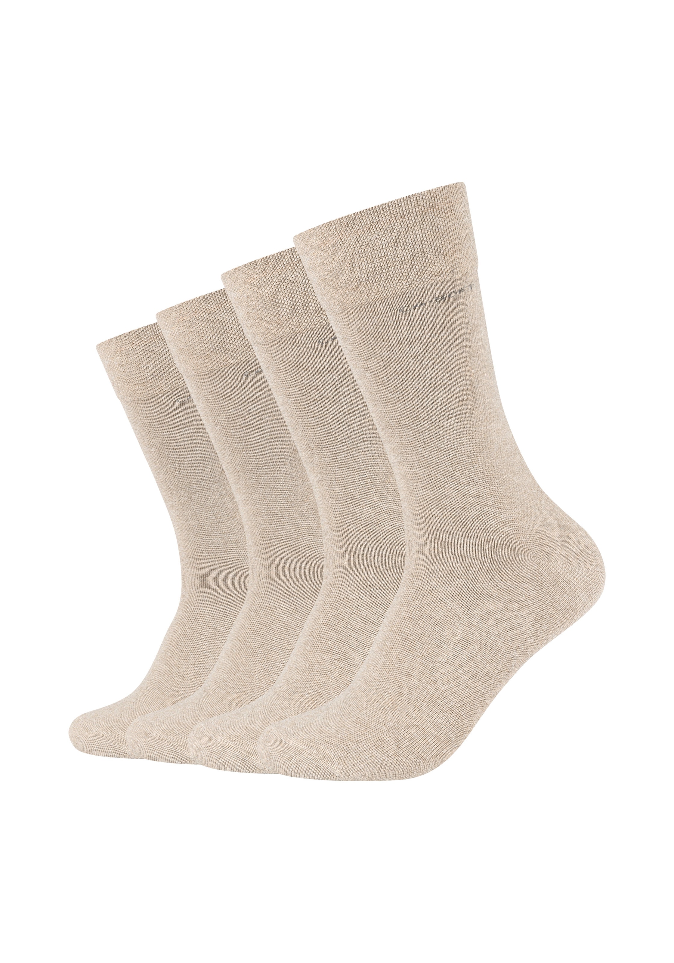 Camano Langsocken, (4er Pack), Verstärkte Ferse und Spize