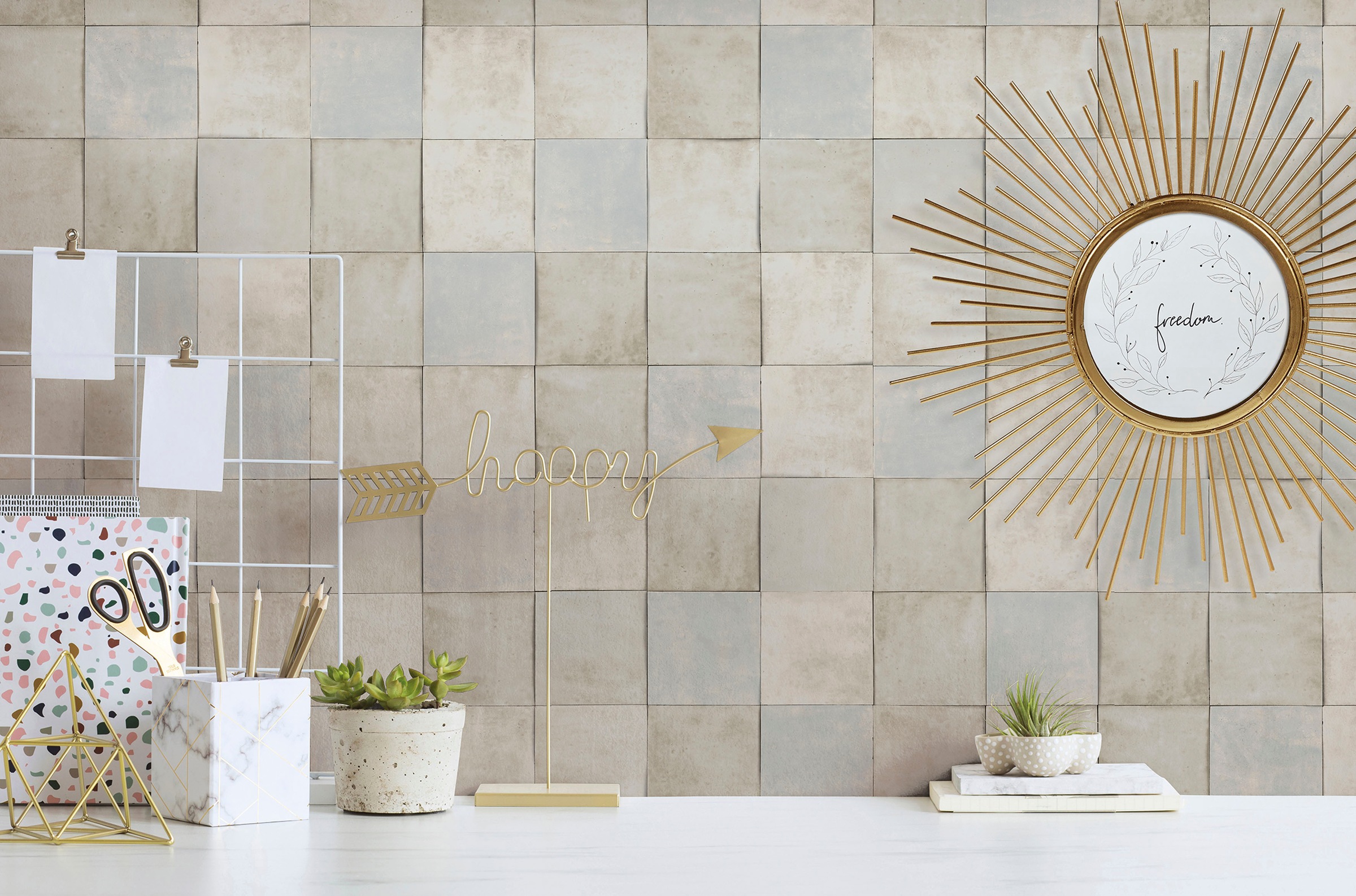 Marburg Fototapete "Tile" matt glatt moderne Tapete für Wohnzimmer Schlafzi günstig online kaufen
