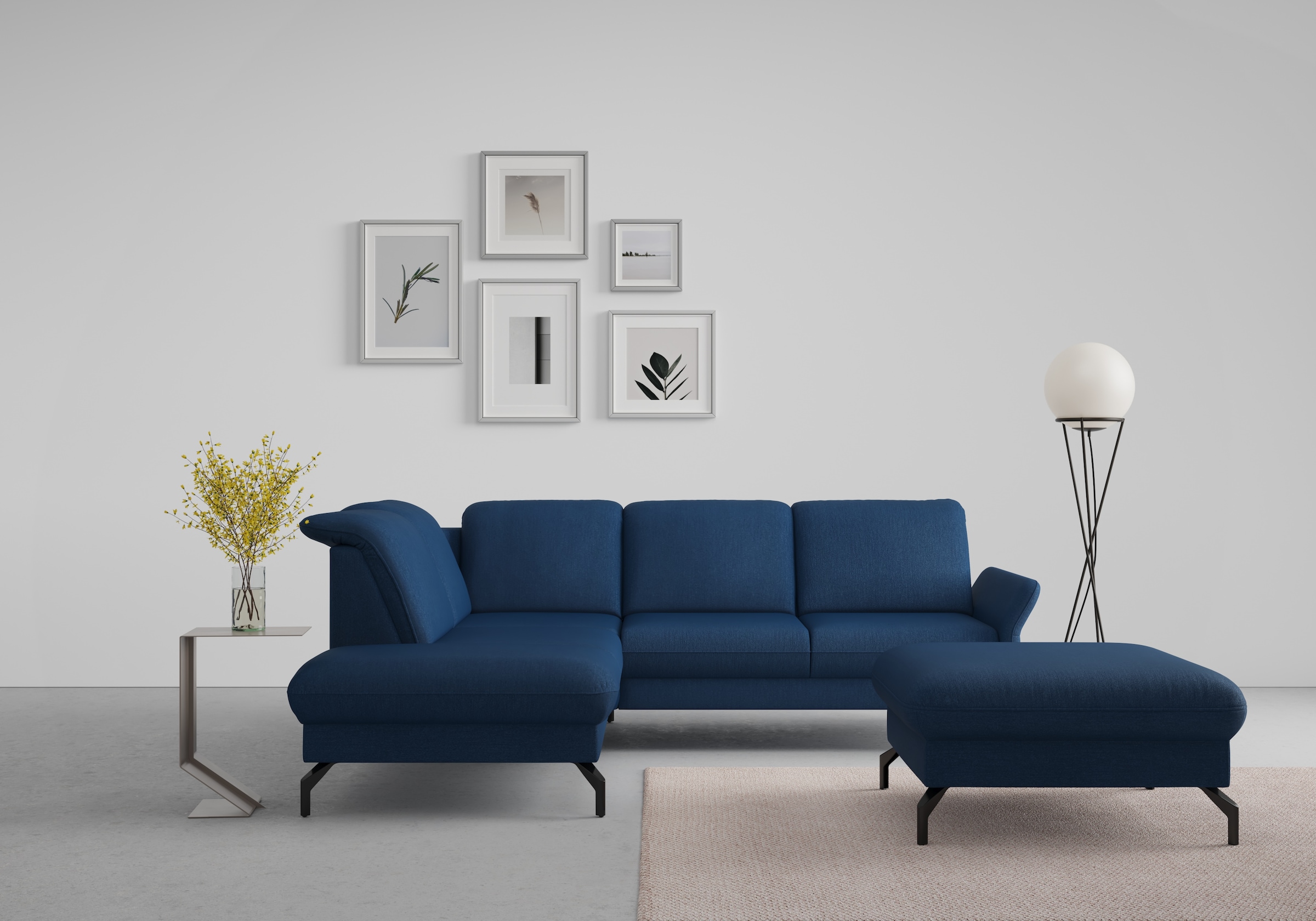 sit&more Ecksofa "Fashion L-Form" wahlweise mit Kopfteilverstellung und Vorziehsitz, motorisch