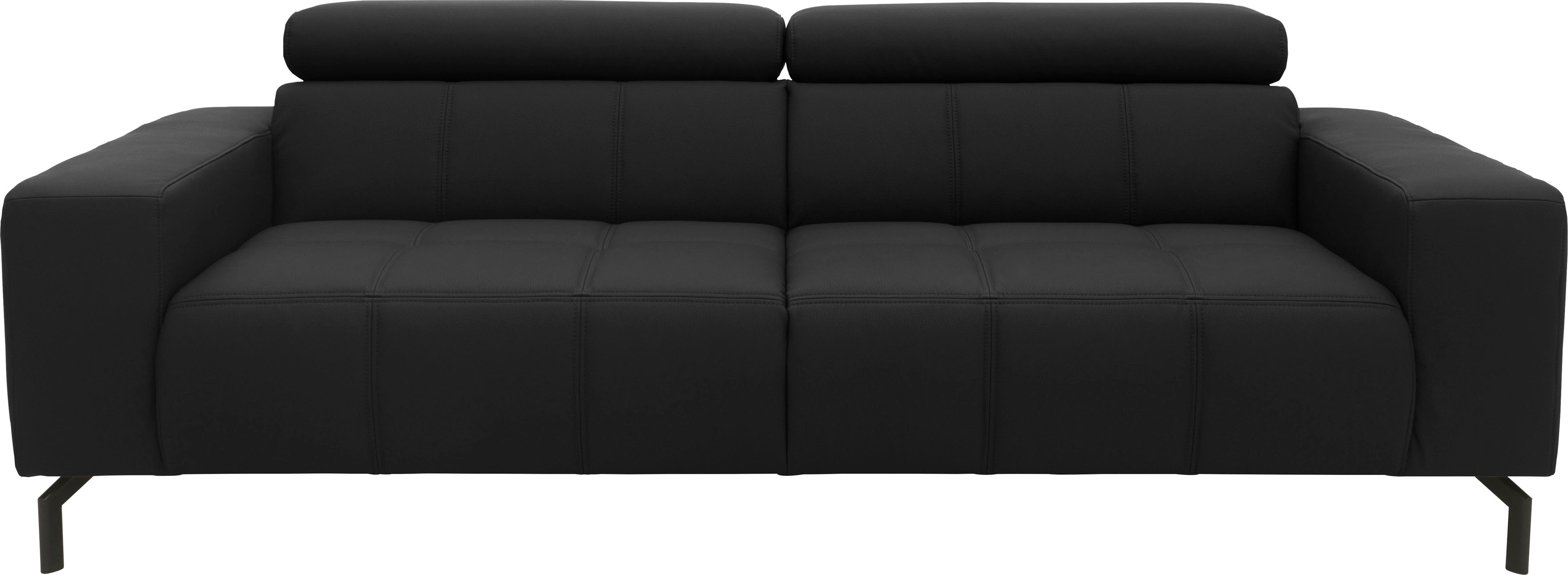 DOMO collection 2,5-Sitzer "Cunelli, moderne Sitznähte als Designelement, fester Sitzkomfort" whlw. verstellbare Kopfteile, passend für gängige Saugroboter