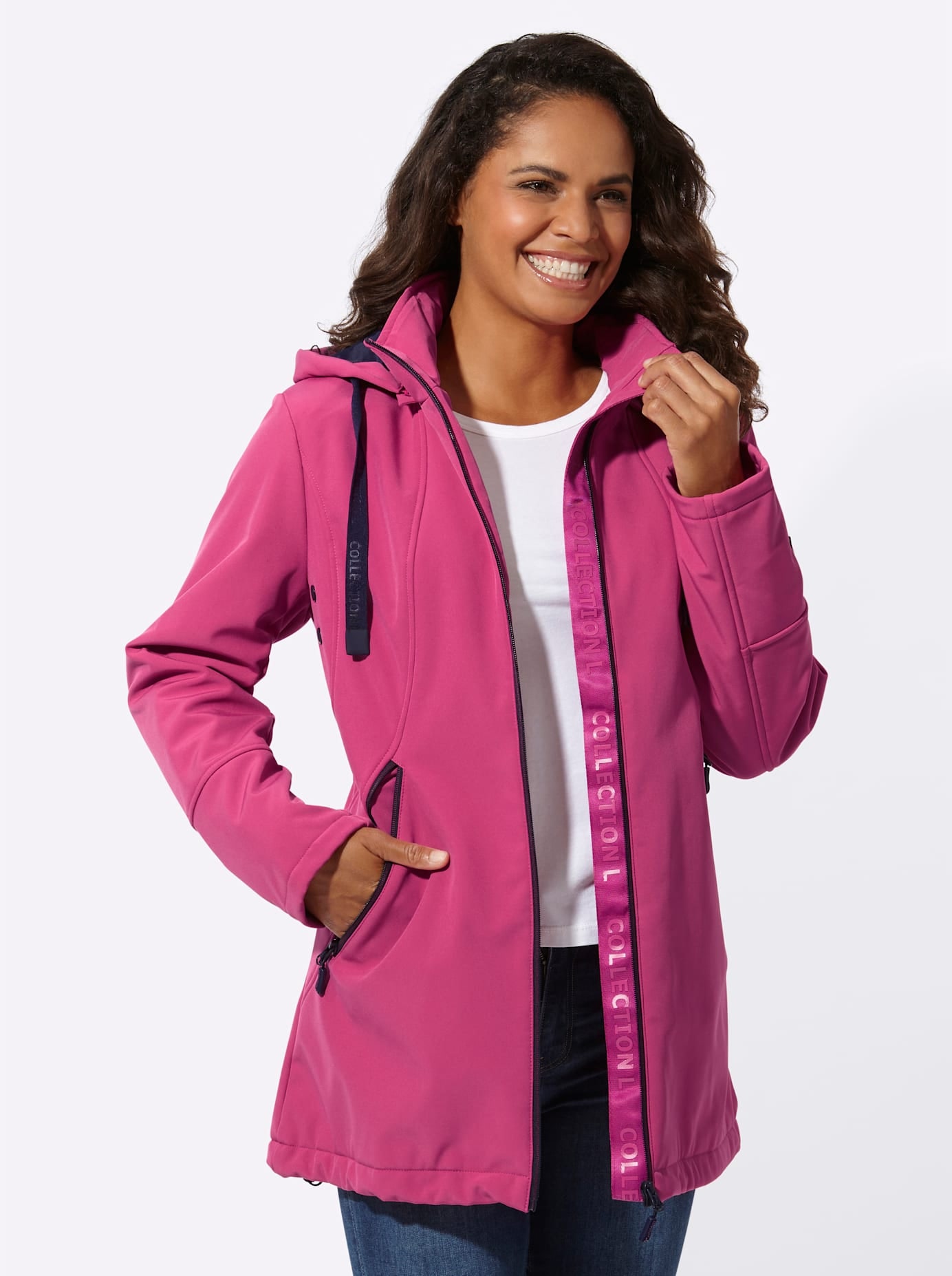 Casual Looks Softshelljacke, mit Kapuze